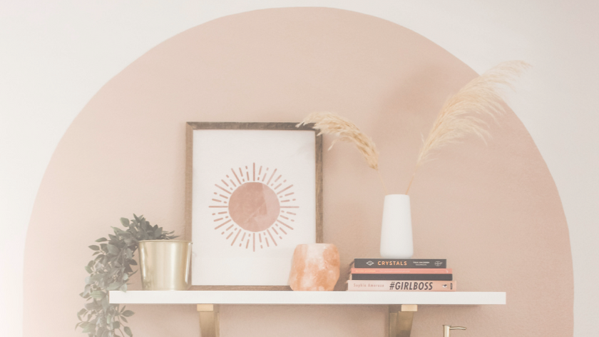 Before & After: Home Office Renovation (DIY Wall Arch + Ikea Shelf Hack)