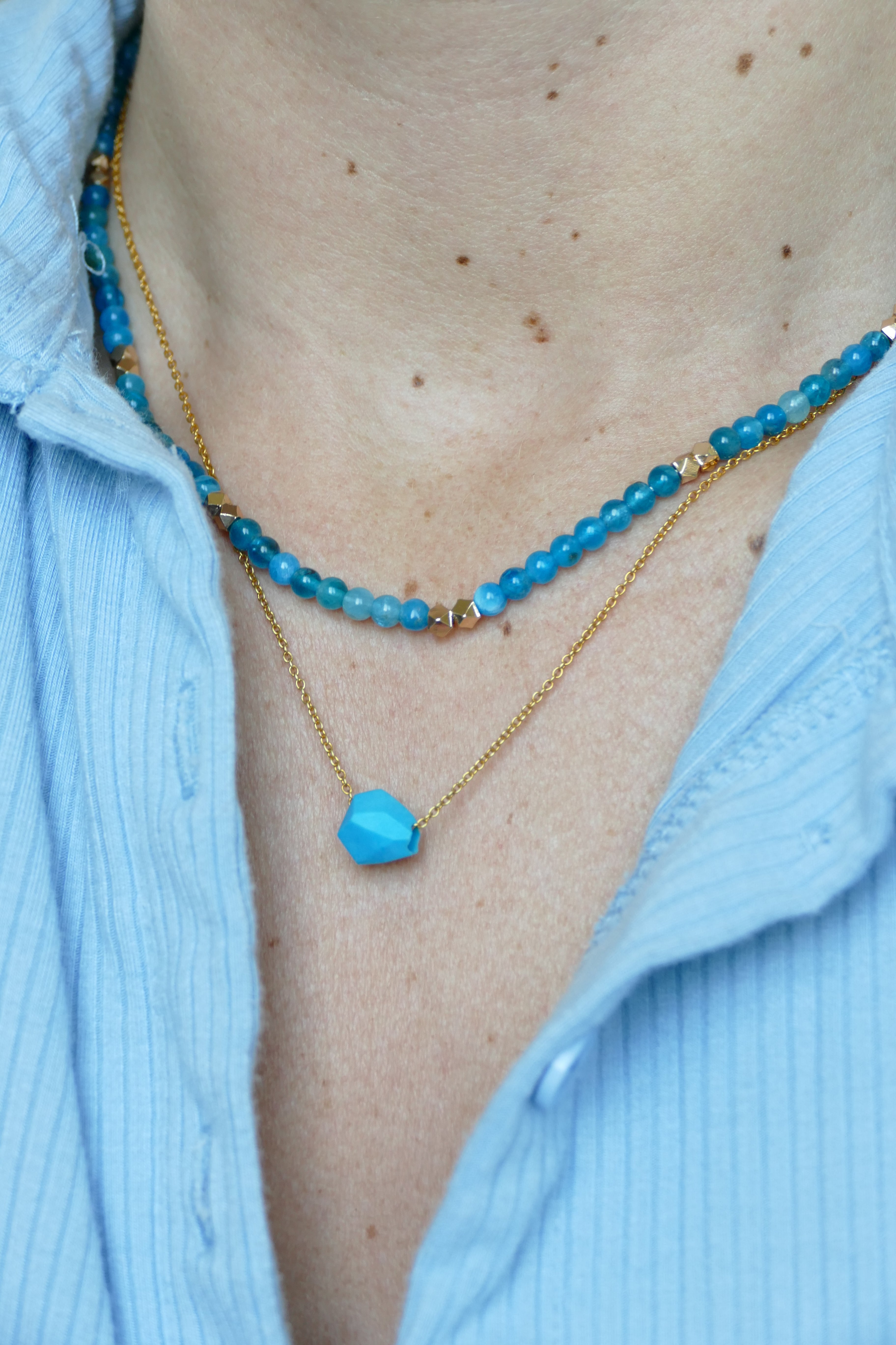 Blue gemstone necklaces