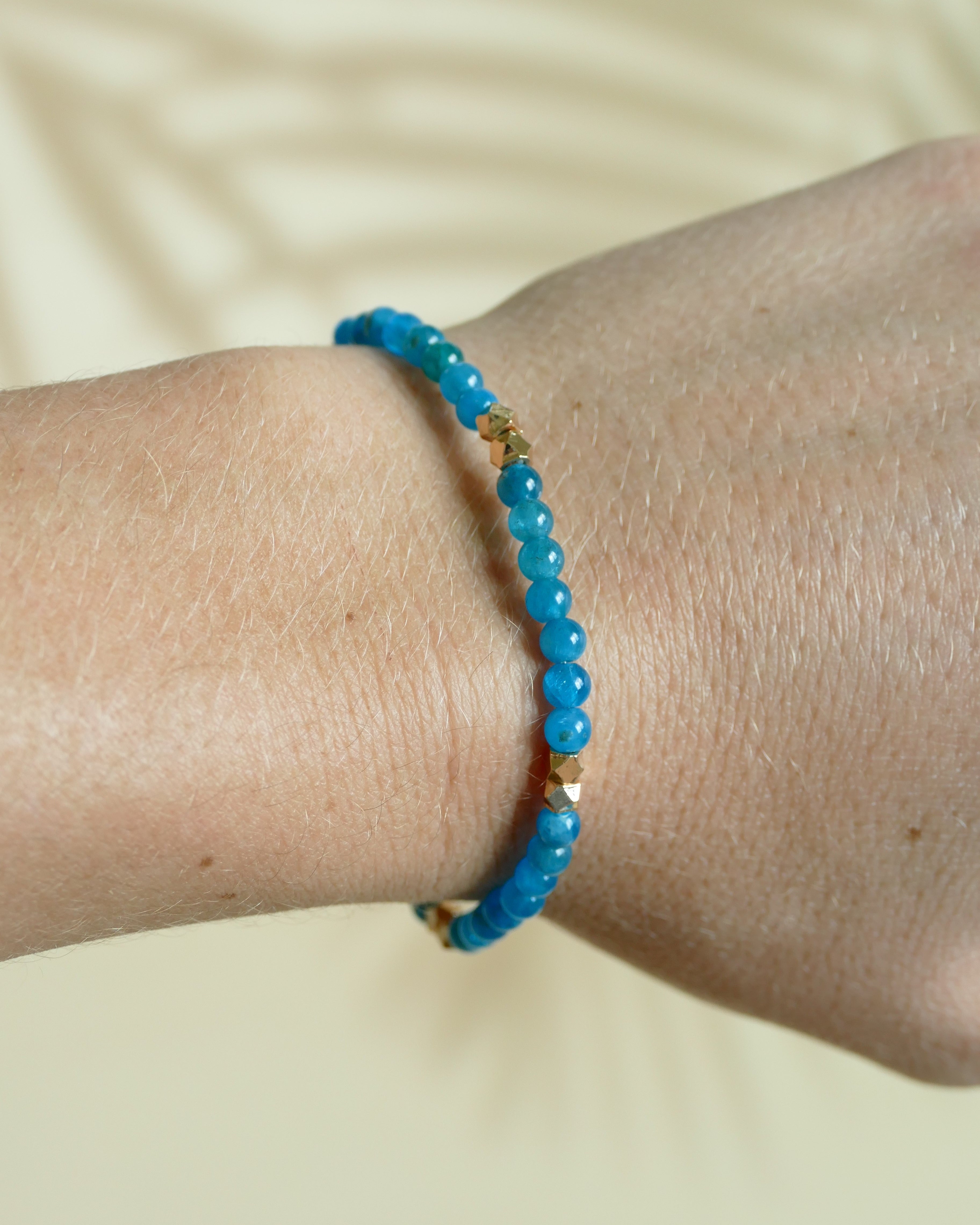 Apatite Gemstone Bead Bracelet