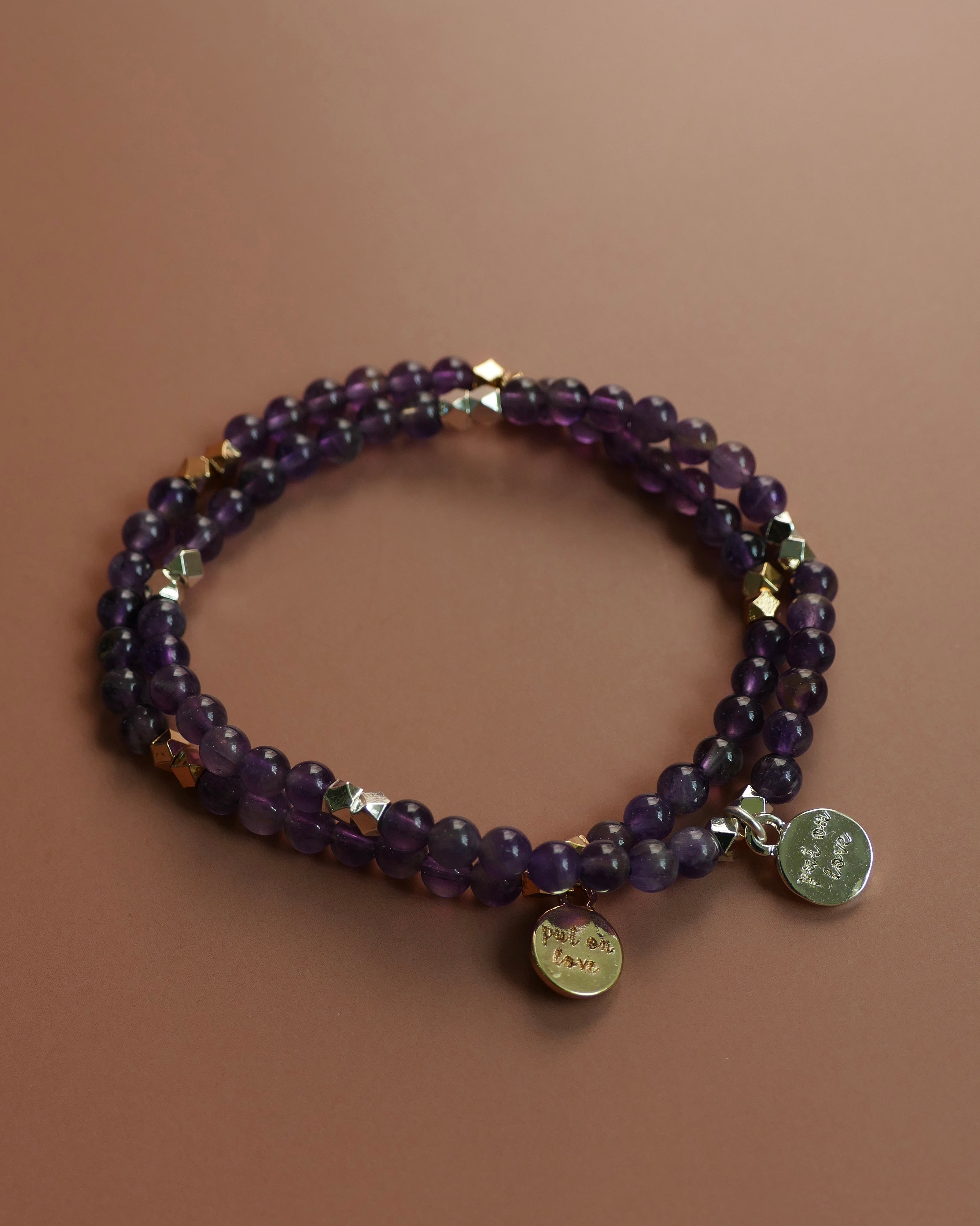 Amethyst Bead Diffusing Bracelet | February Birthstone