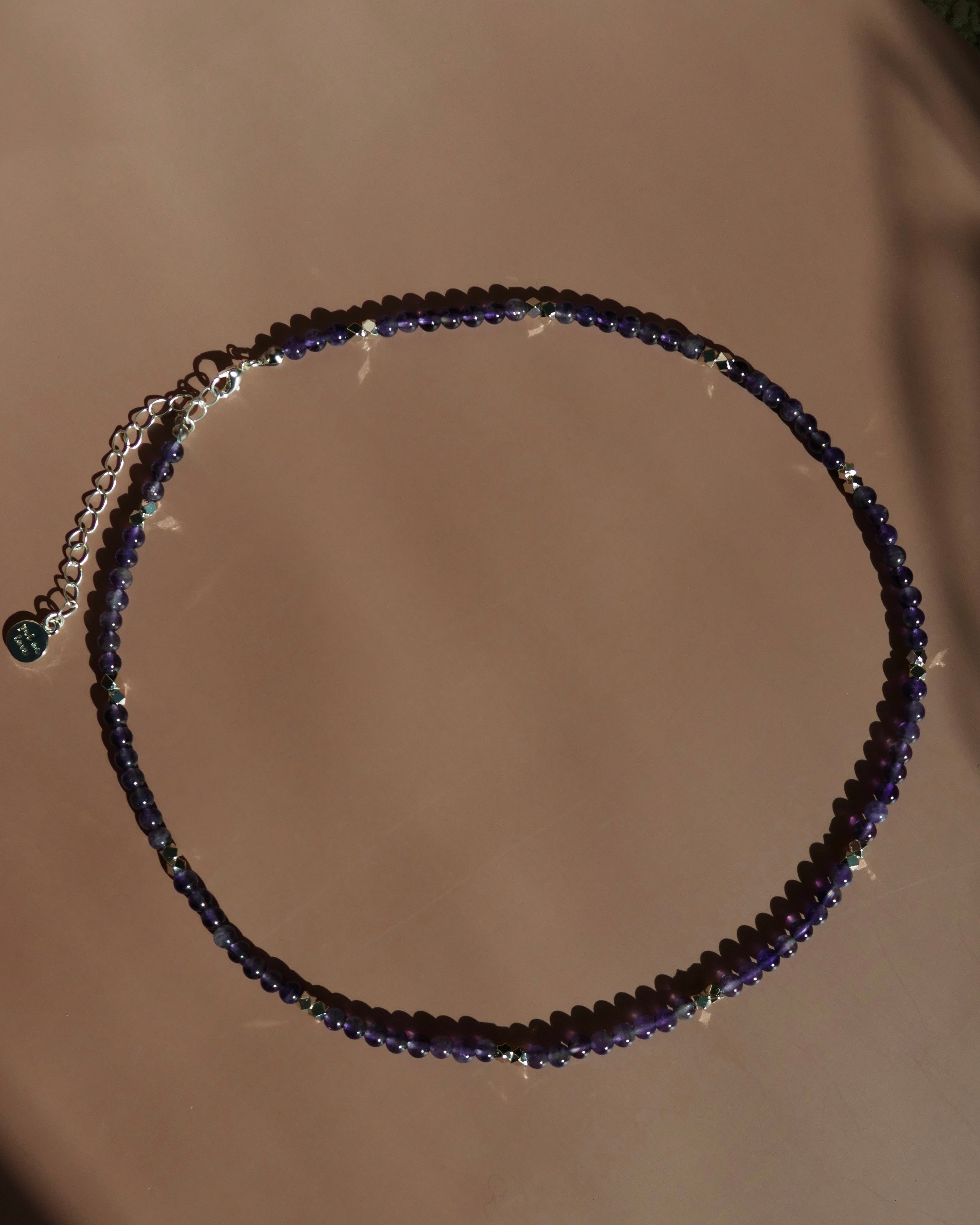Amethyst Gemstone Bead Necklace | February Birthstone