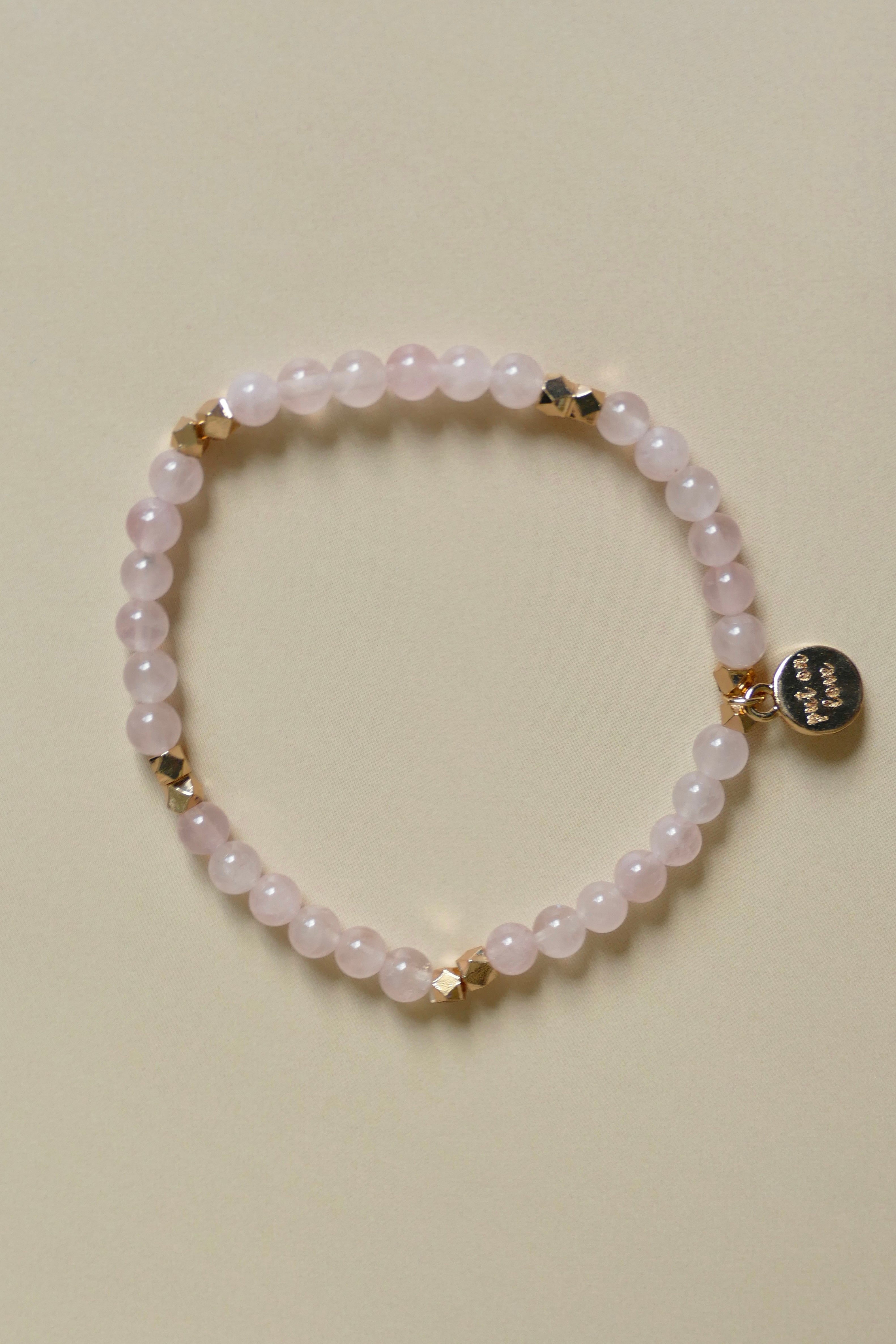 Rose Quartz Gemstone Bead Bracelet