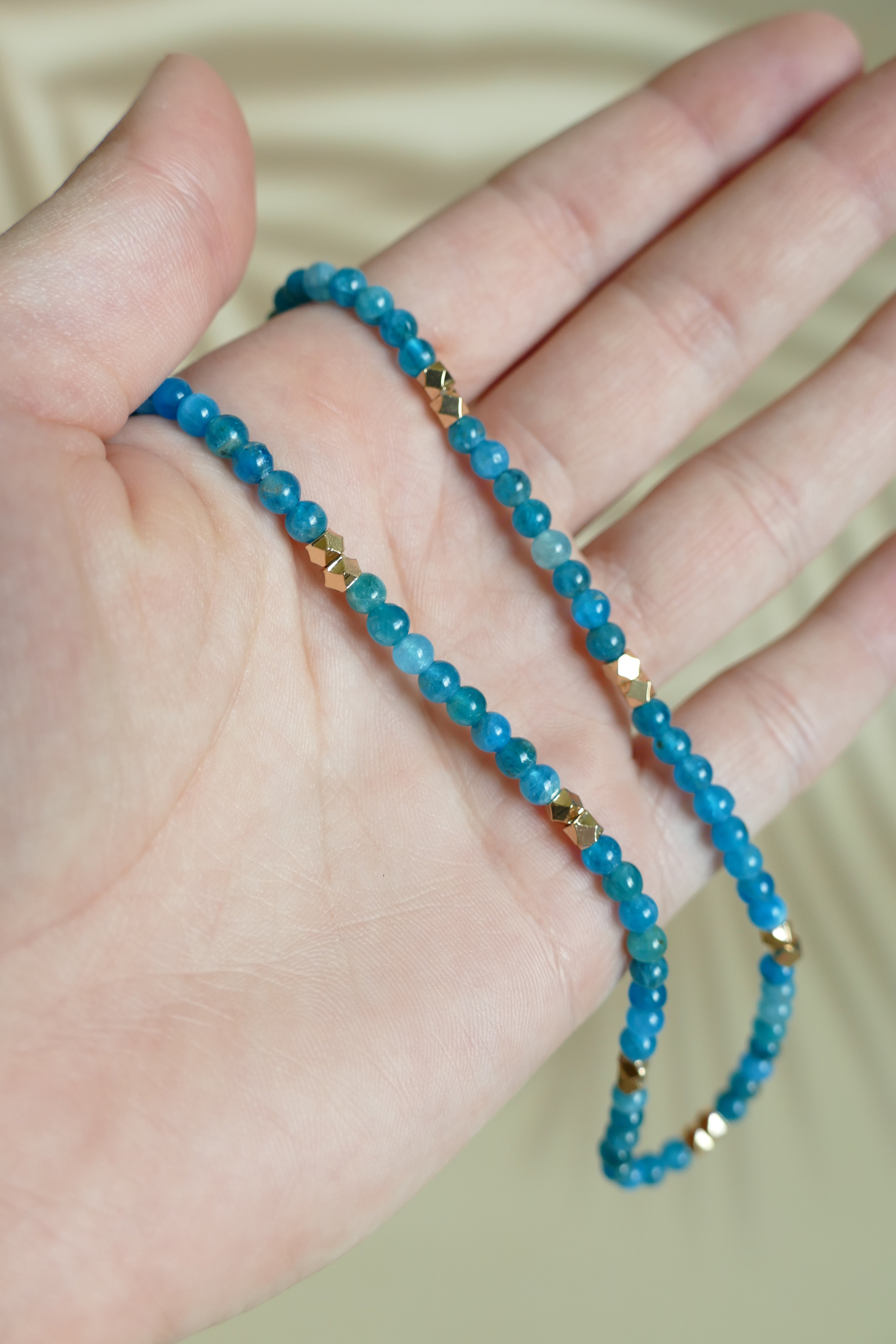Apatite Gemstone Bead Necklace