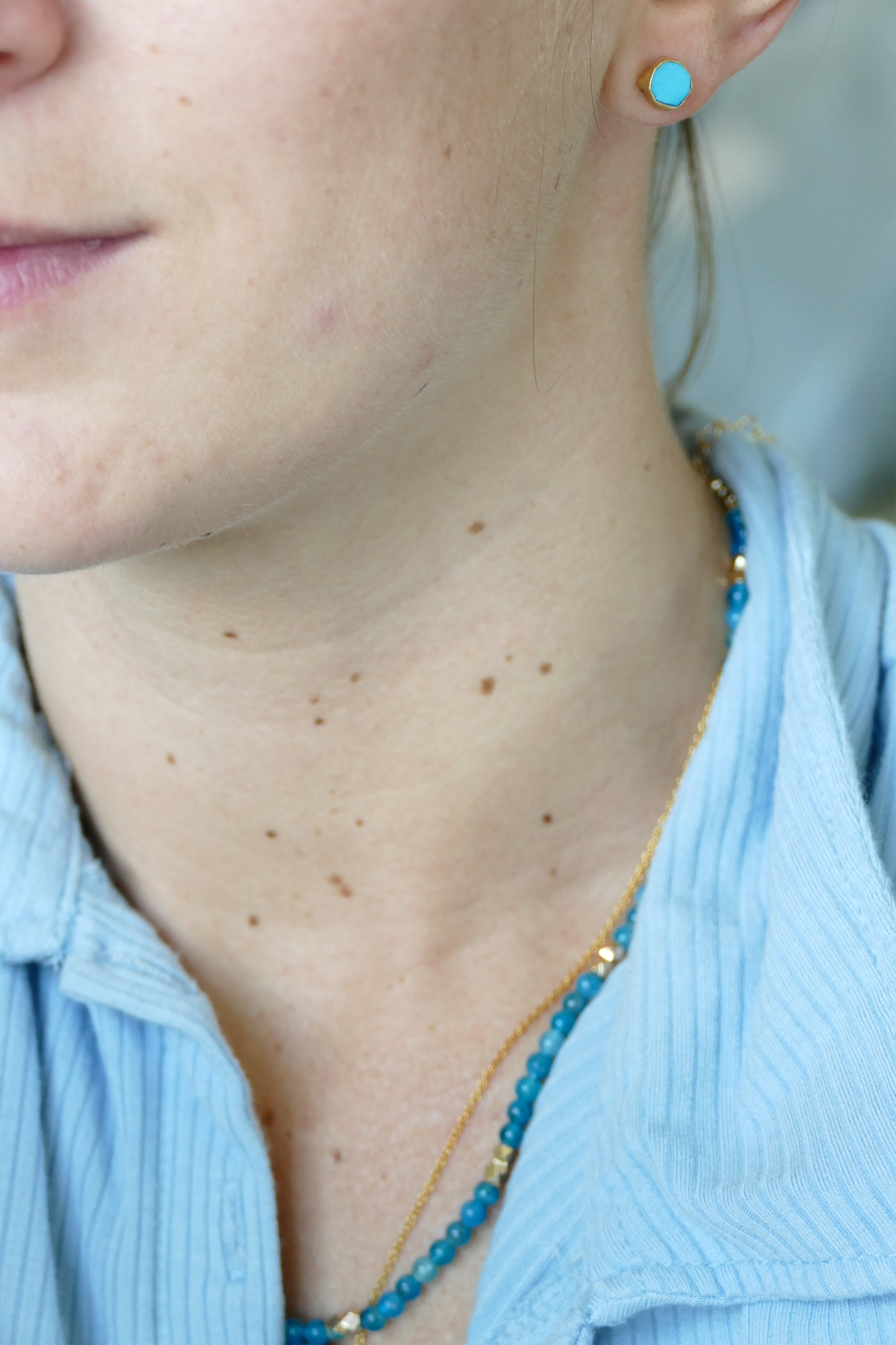 Turquoise Gemstone Stud Earrings