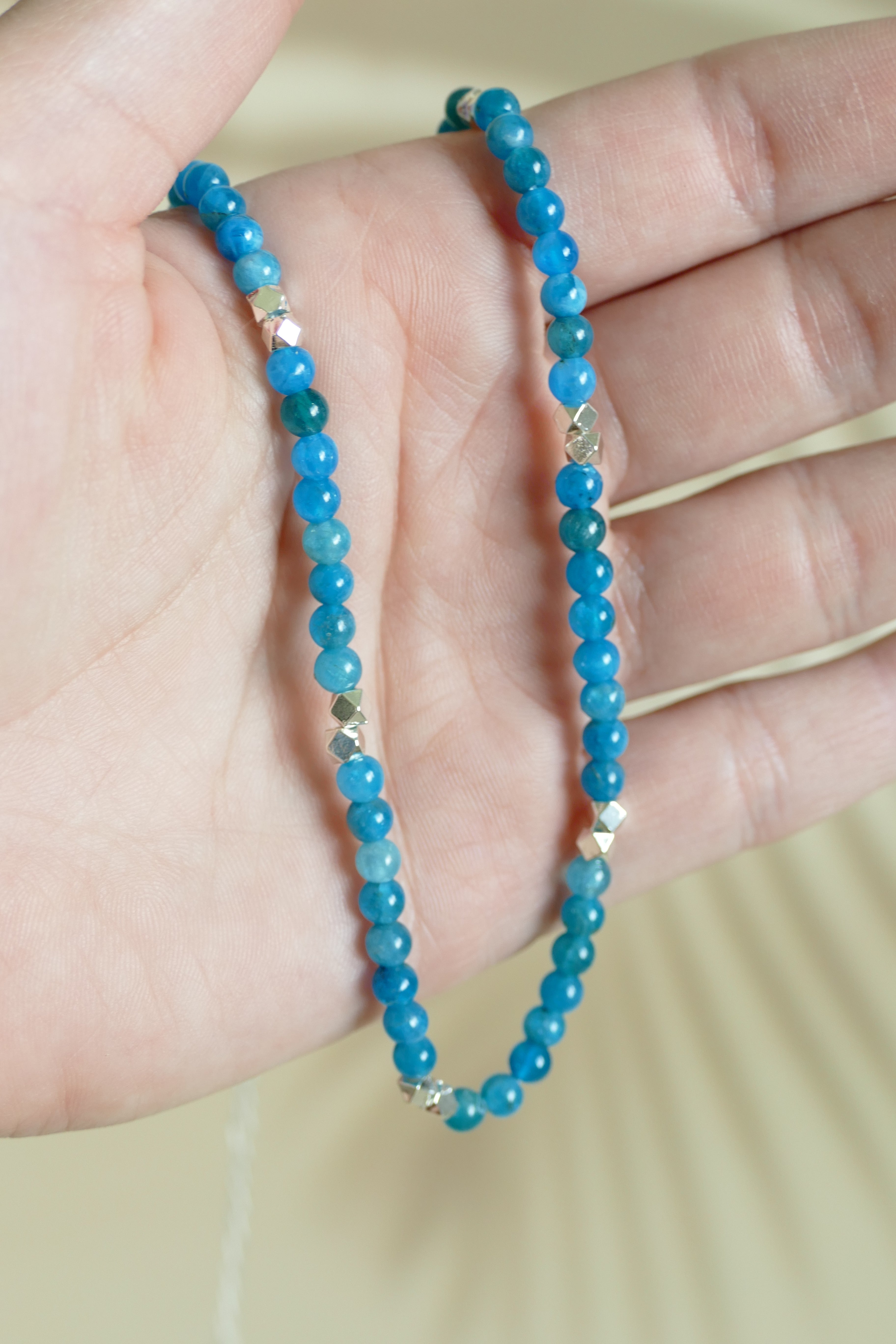 Apatite Gemstone Bead Necklace