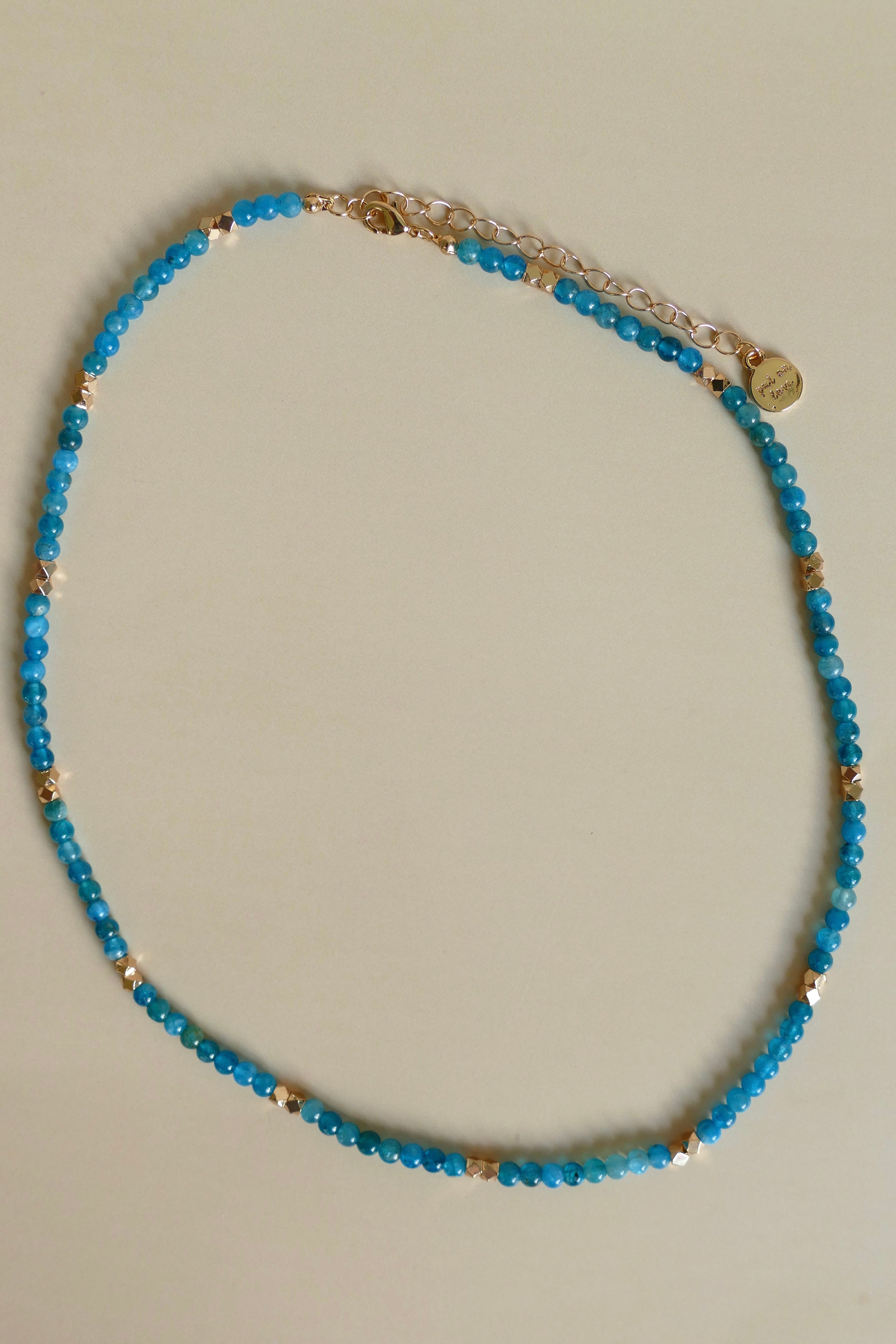 Apatite Gemstone Bead Necklace