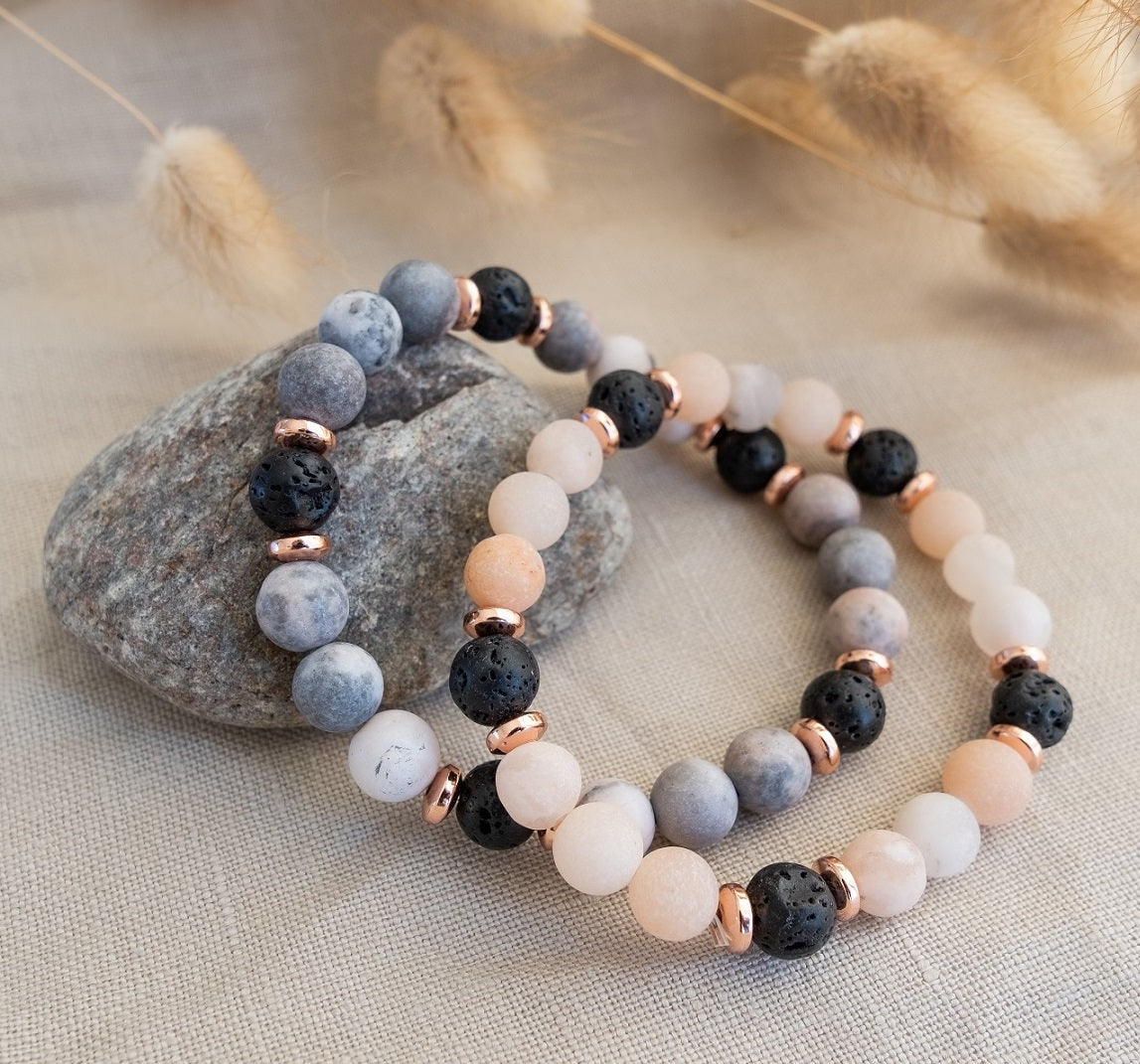 Pink Zebra Jasper Stone Bracelete