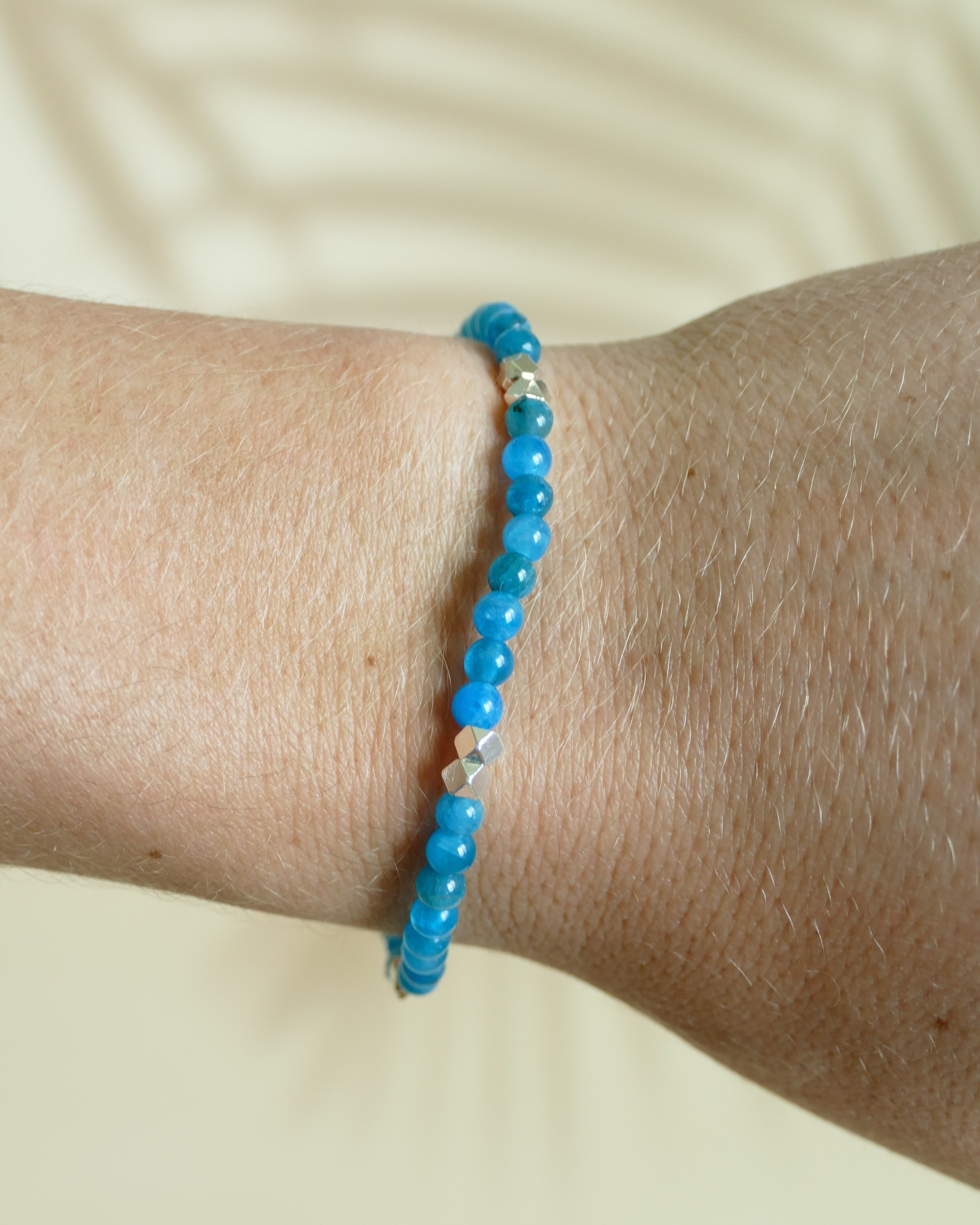 Apatite Gemstone Bead Bracelet