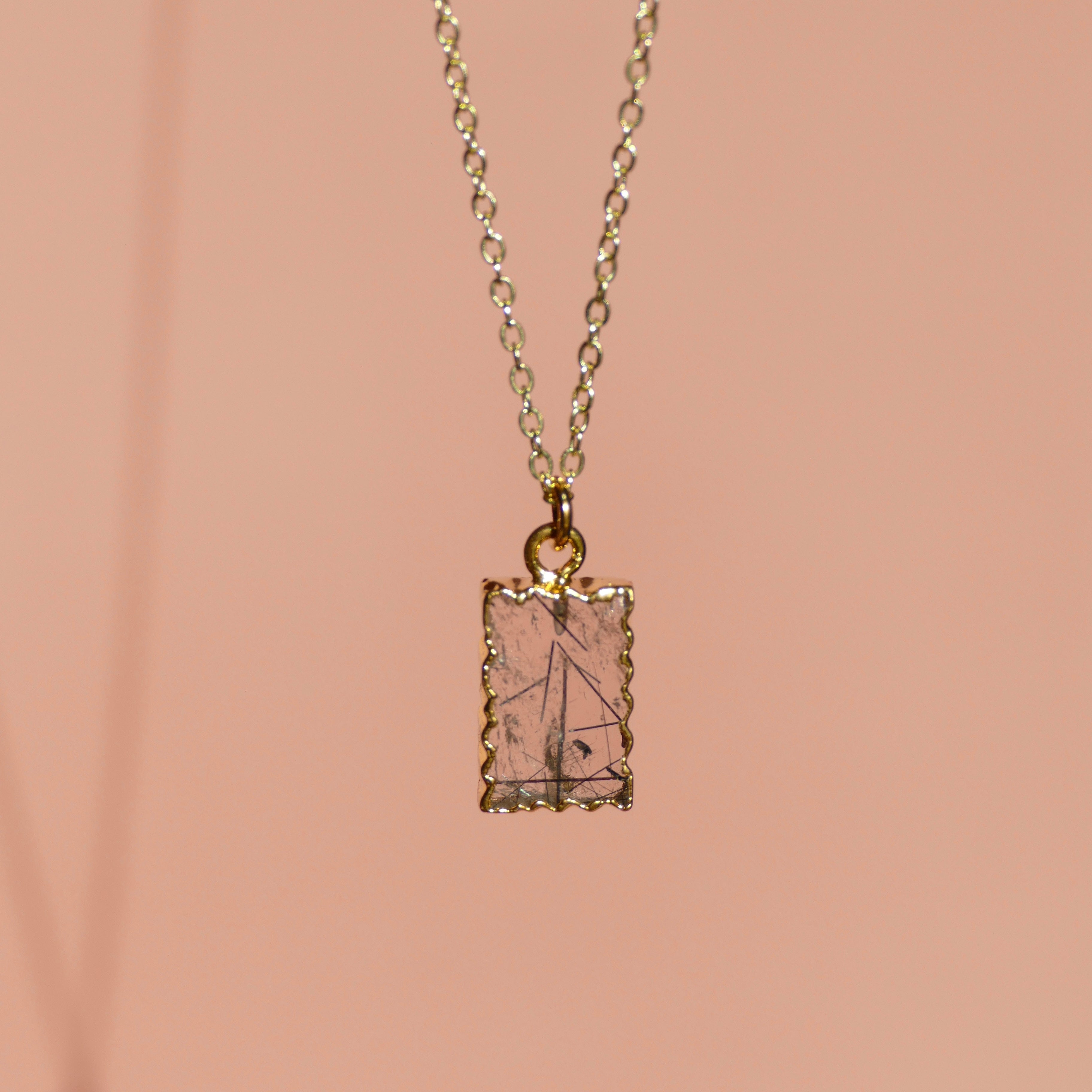 Crystal Charm Black Rutile Diffusing Necklace - Put on Love Designs