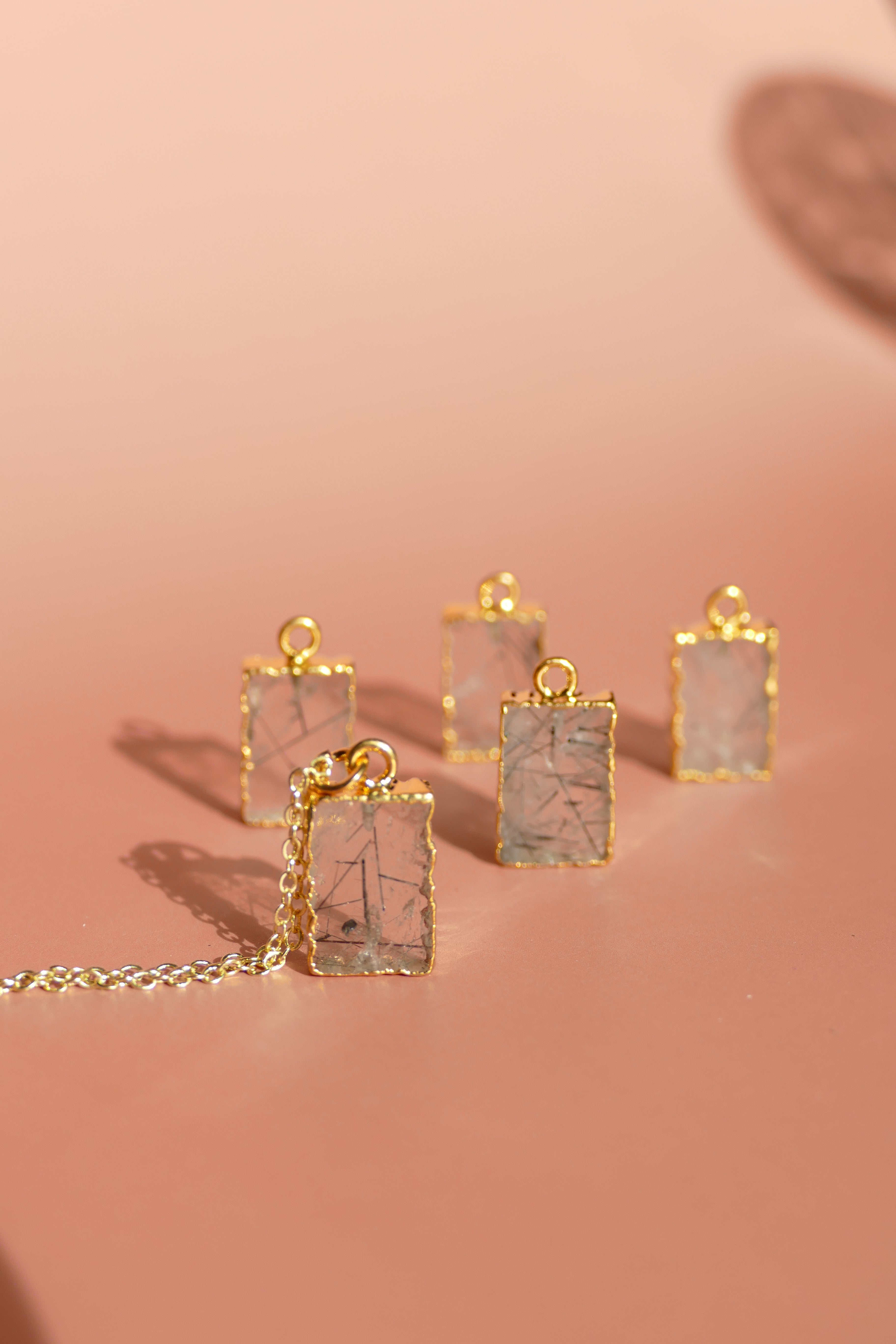 Crystal Charm Black Rutile Diffusing Necklace - Put on Love Designs