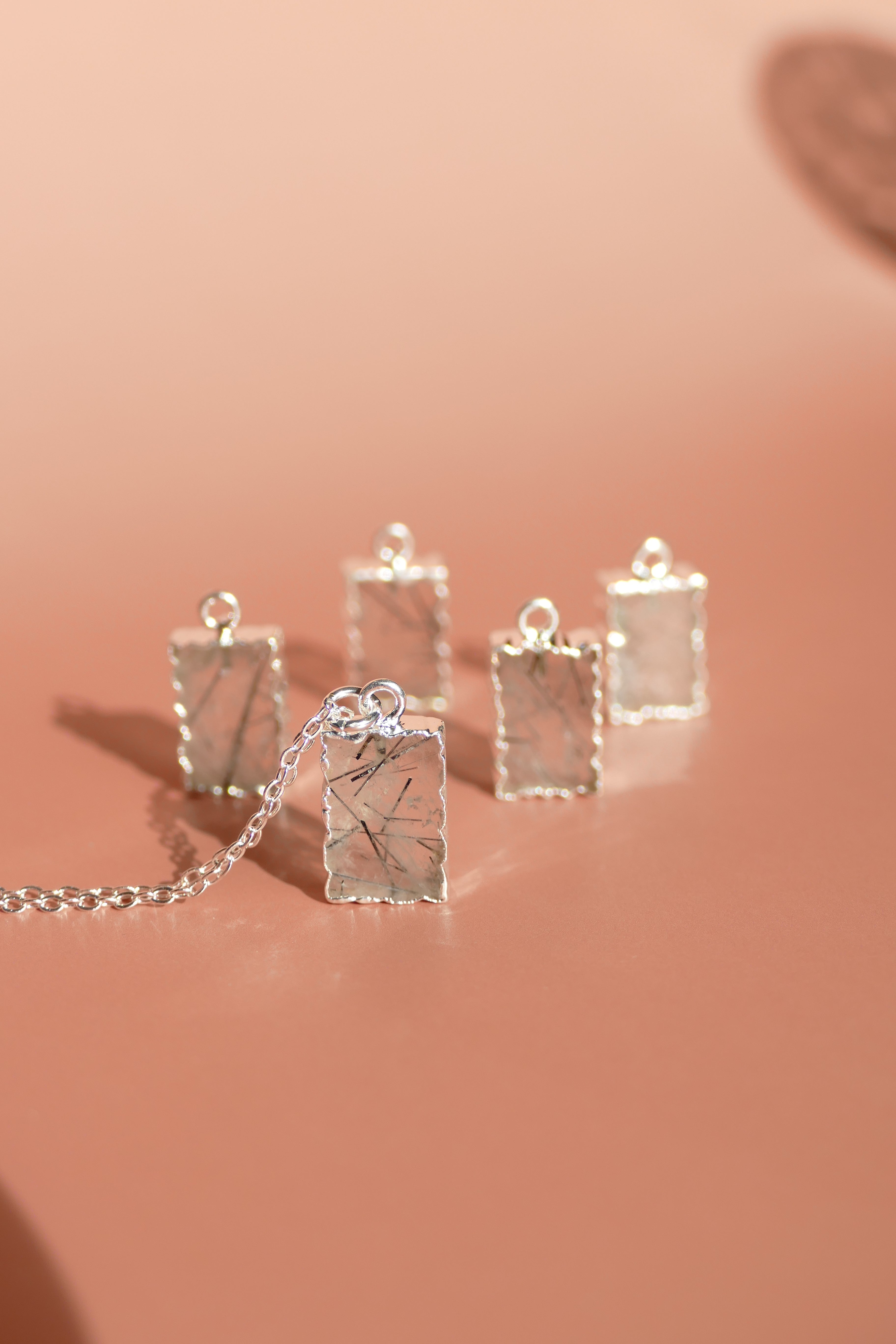 Crystal Charm Black Rutile Diffusing Necklace - Put on Love Designs