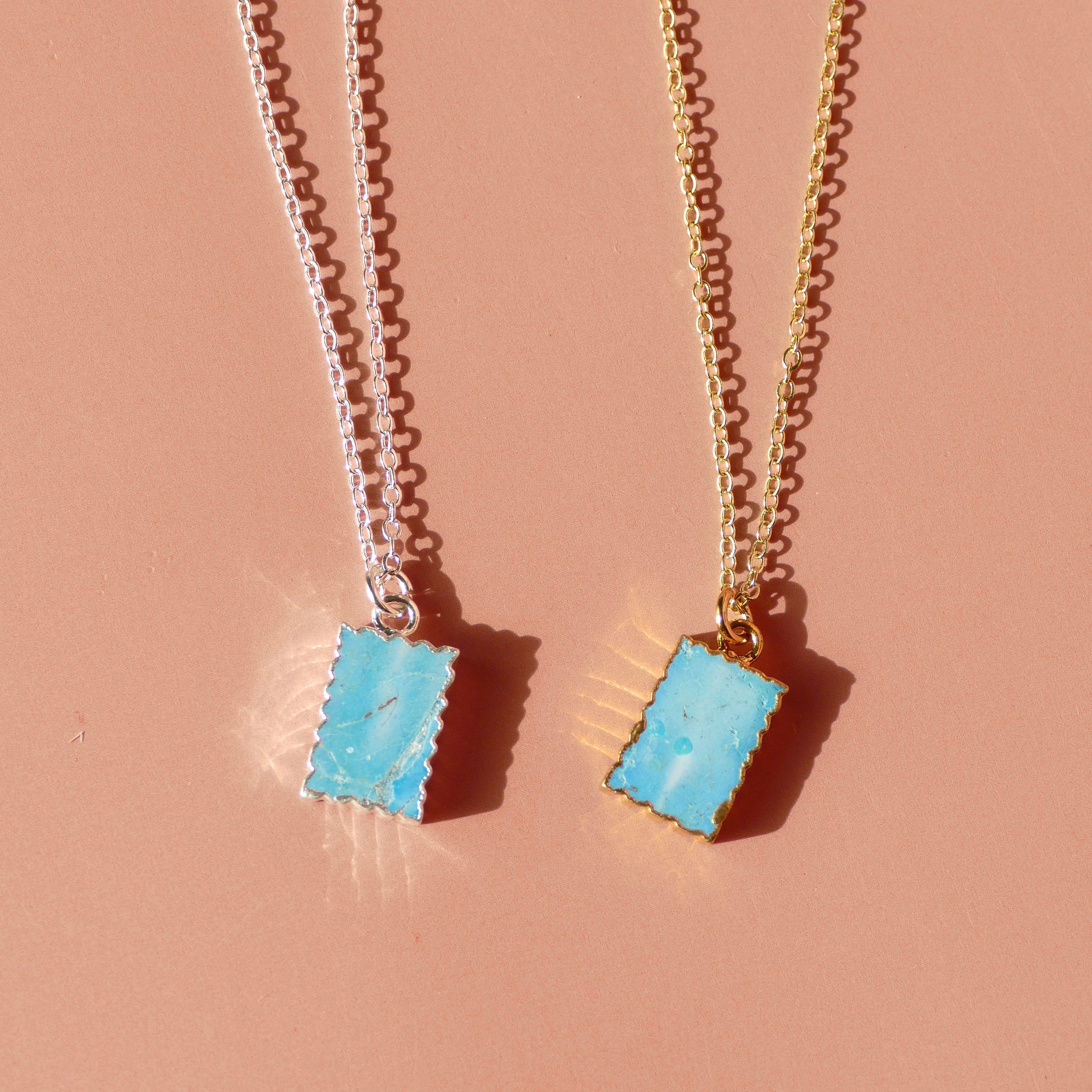 Crystal Charm Turquoise Diffusing Necklace - Put on Love Designs
