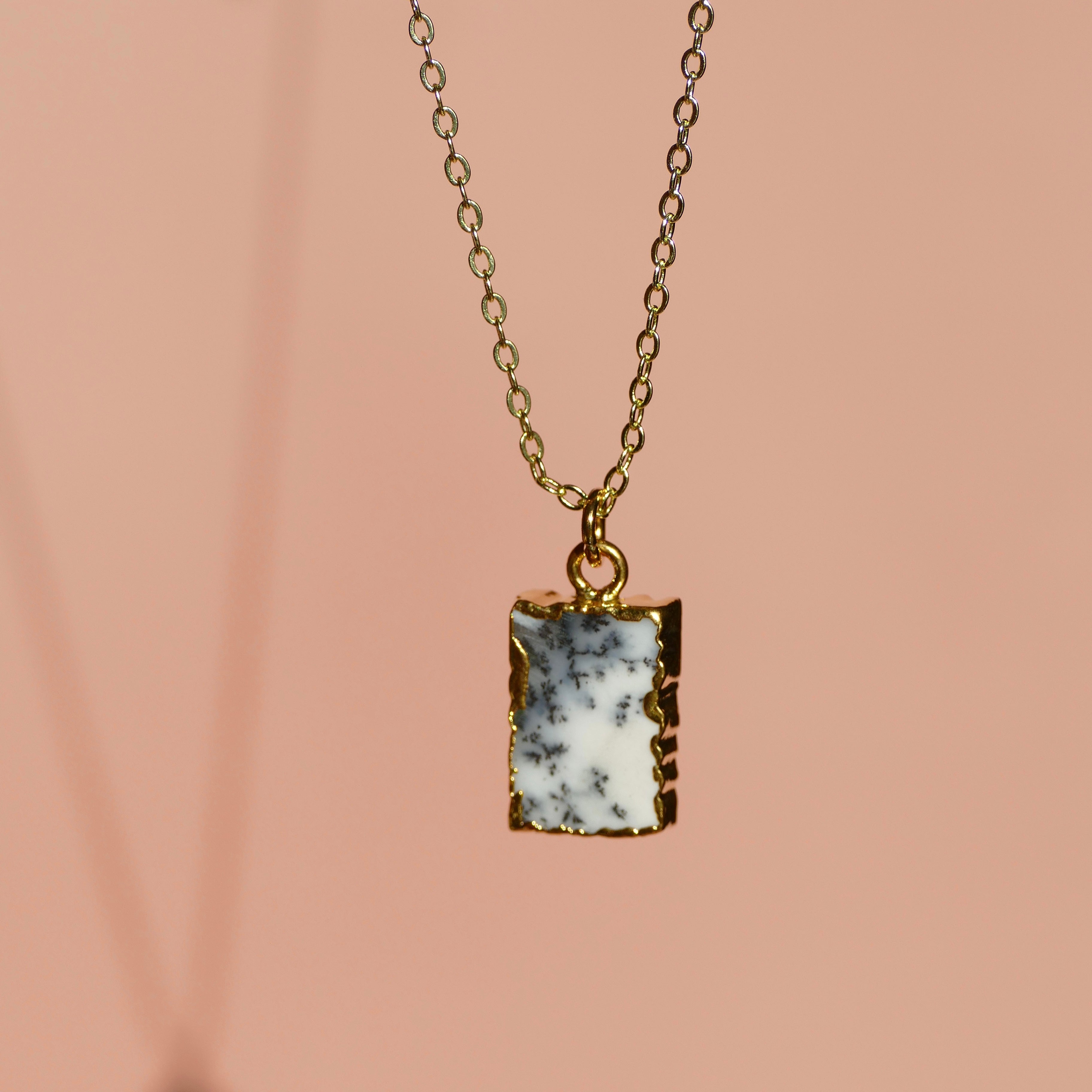 Crystal Charm Dendritic Opal Diffusing Necklace - Put on Love Designs