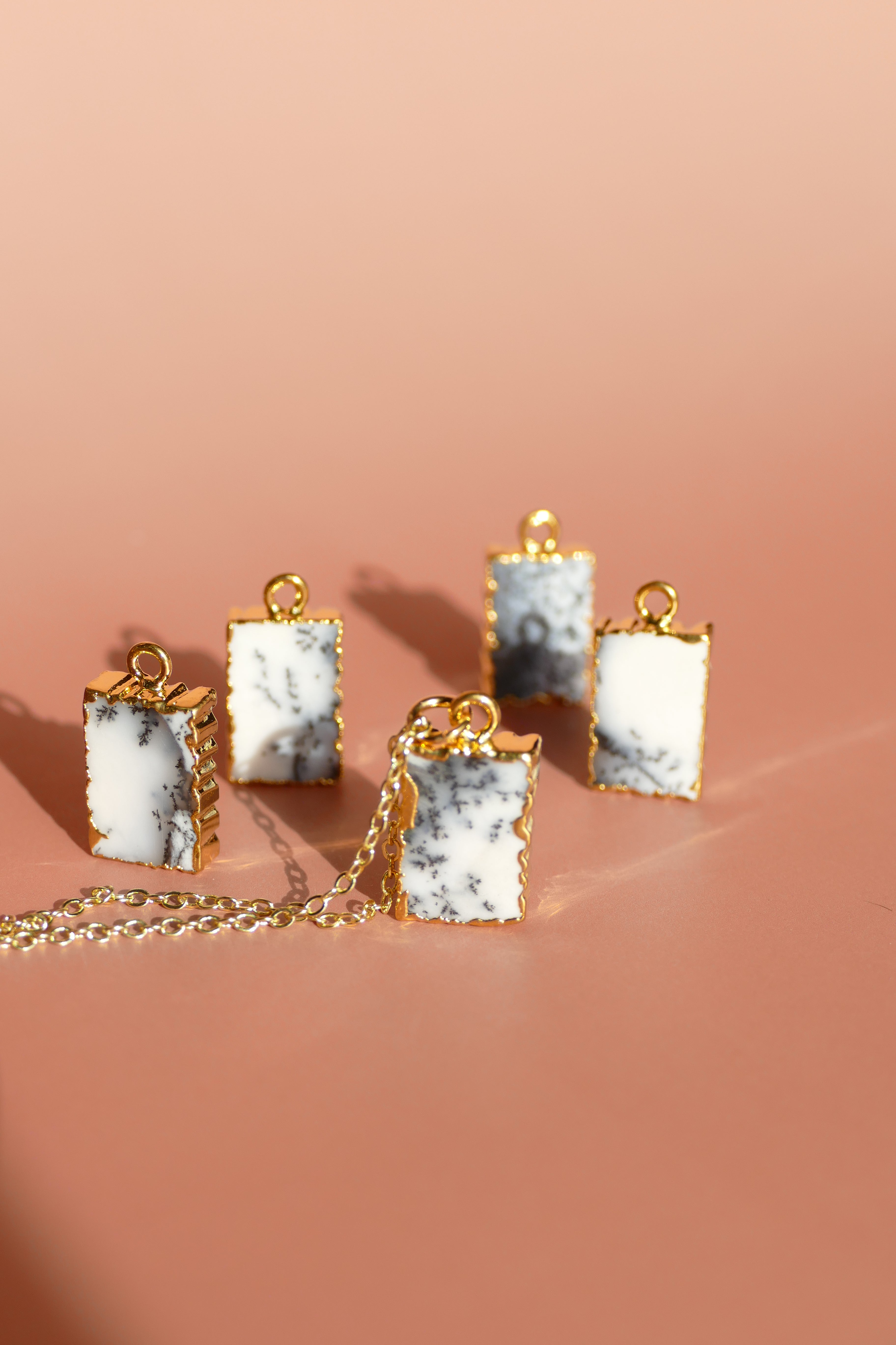 Crystal Charm Dendritic Opal Diffusing Necklace - Put on Love Designs