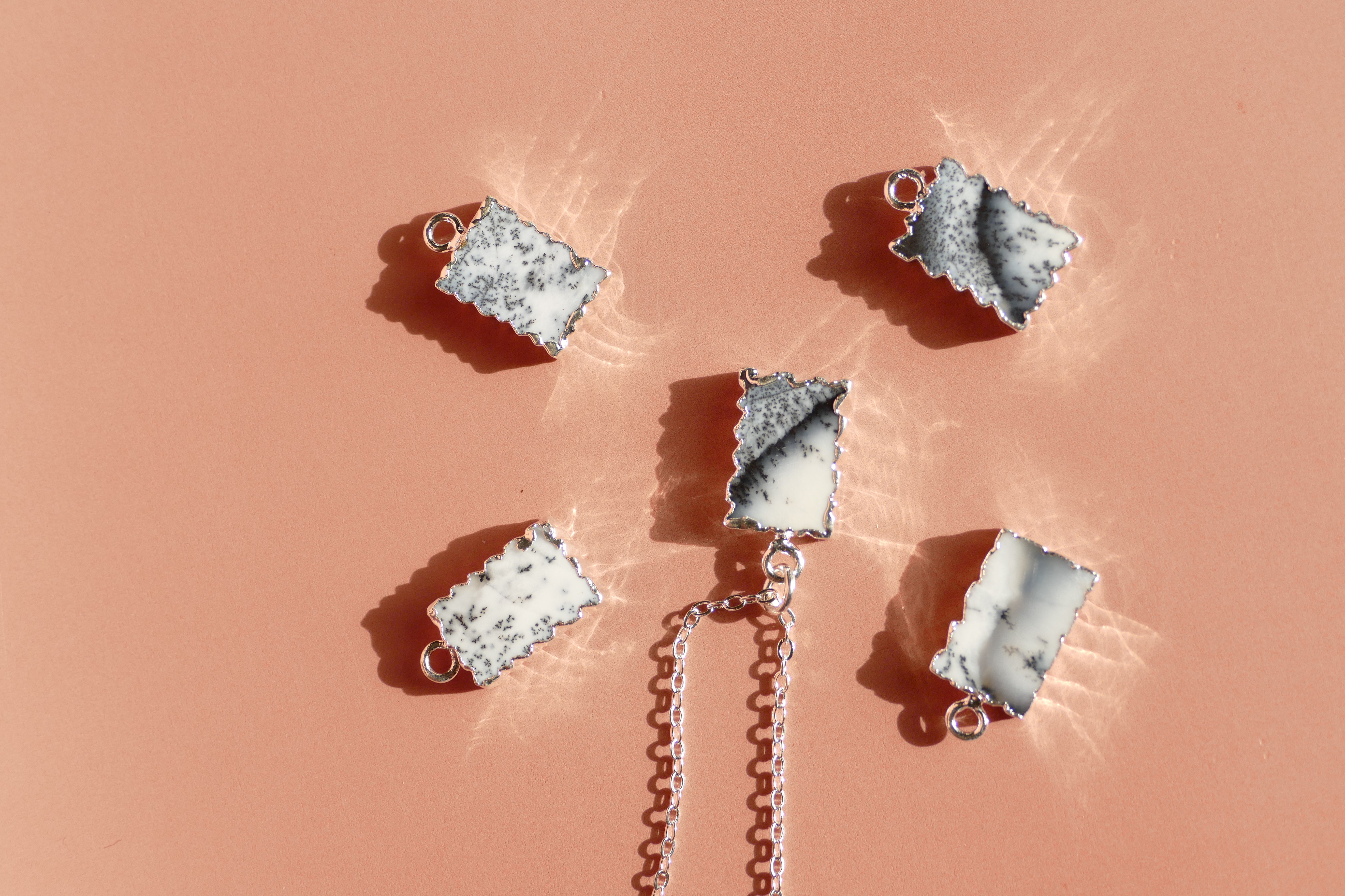 Crystal Charm Dendritic Opal Diffusing Necklace - Put on Love Designs