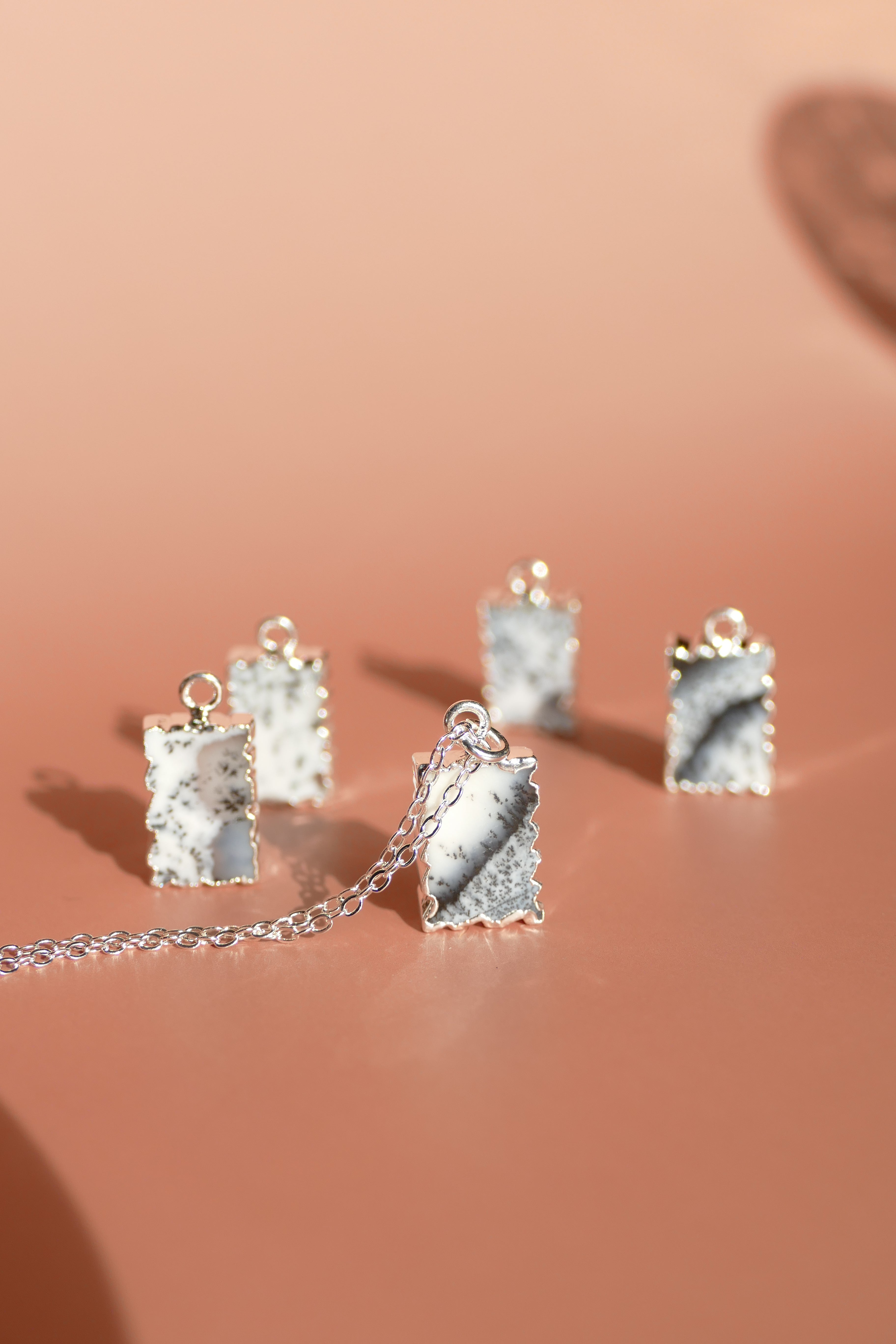 Crystal Charm Dendritic Opal Diffusing Necklace - Put on Love Designs