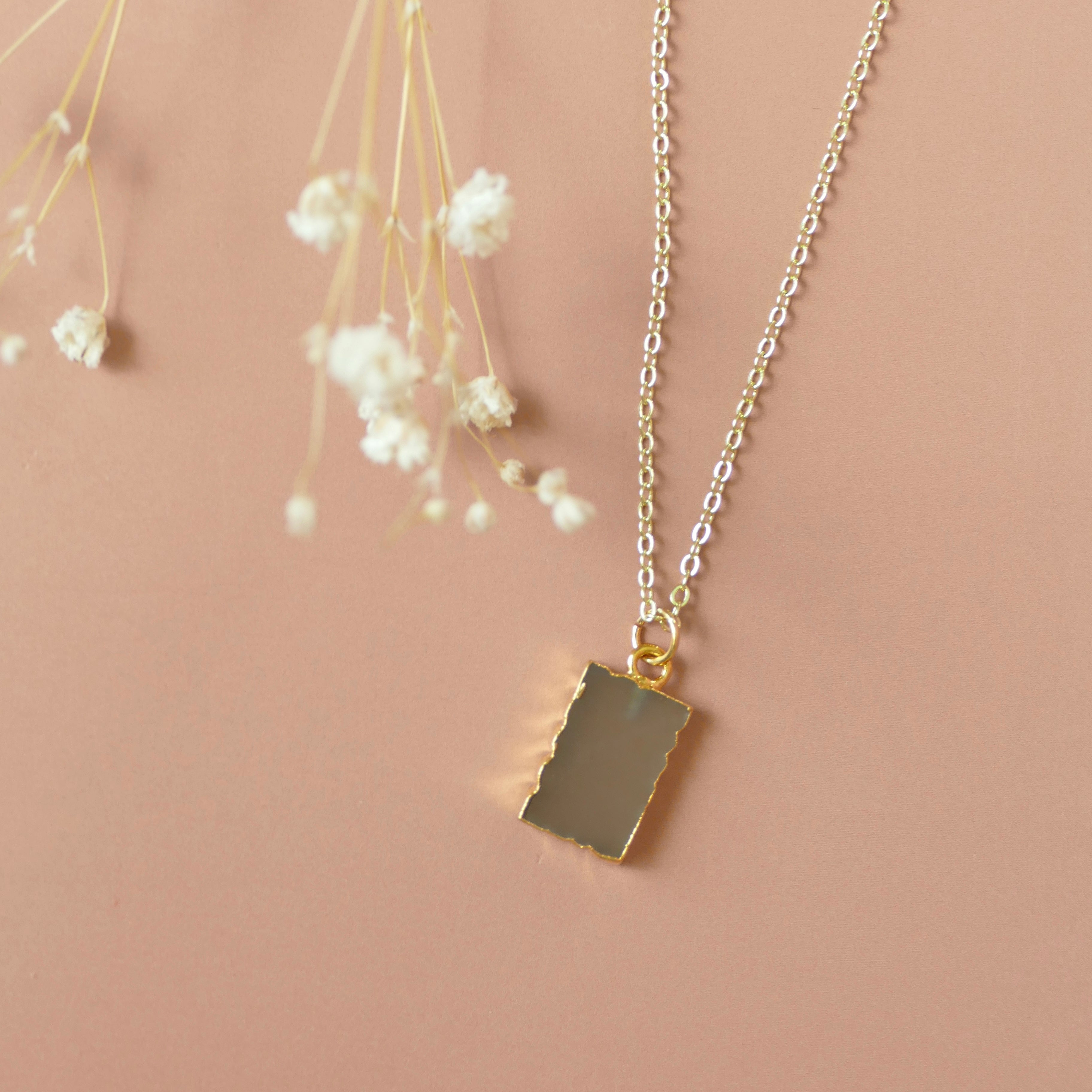 Crystal Charm Chocolate Moonstone Diffusing Necklace - Put on Love Designs