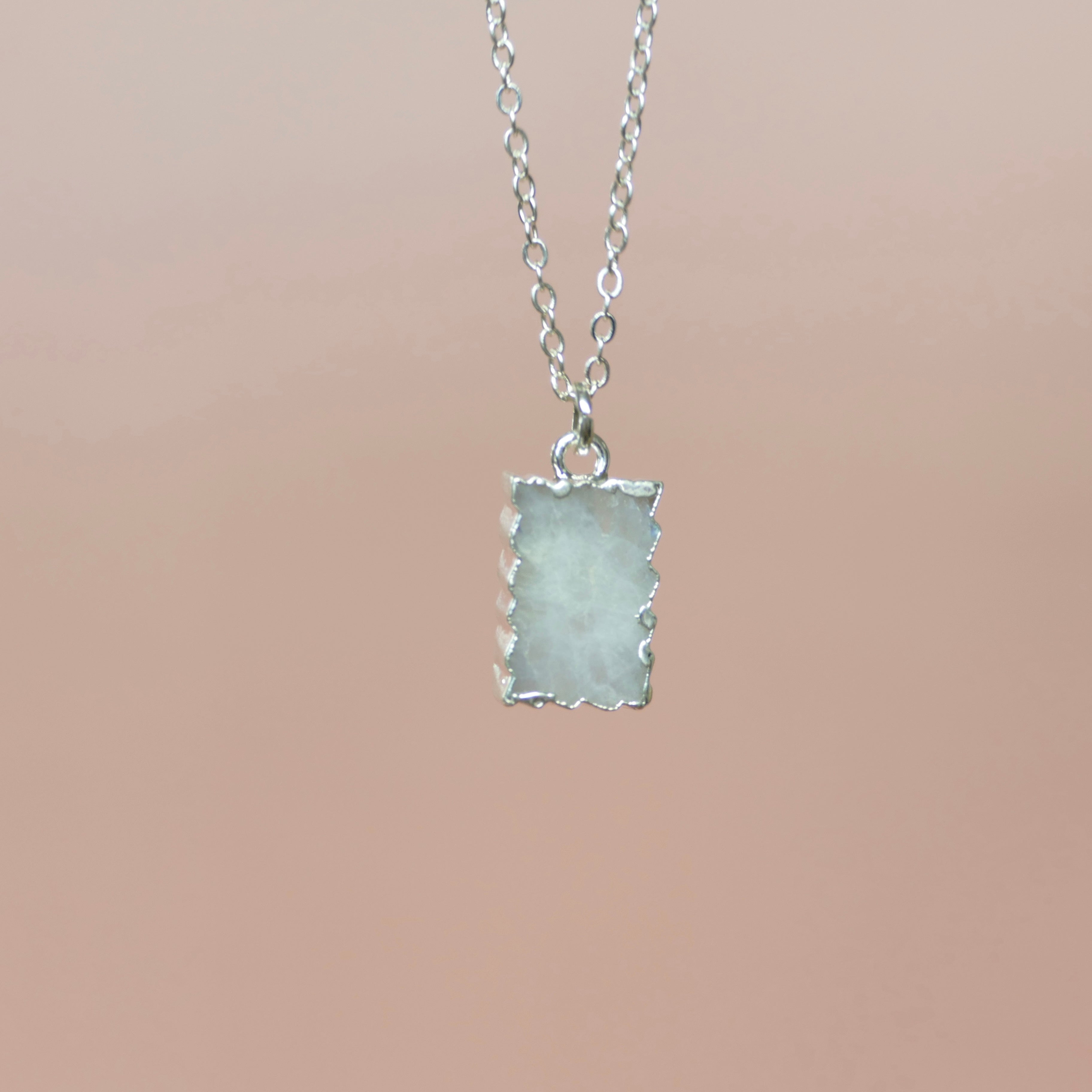 Crystal Charm Moonstone Diffusing Necklace - Put on Love Designs