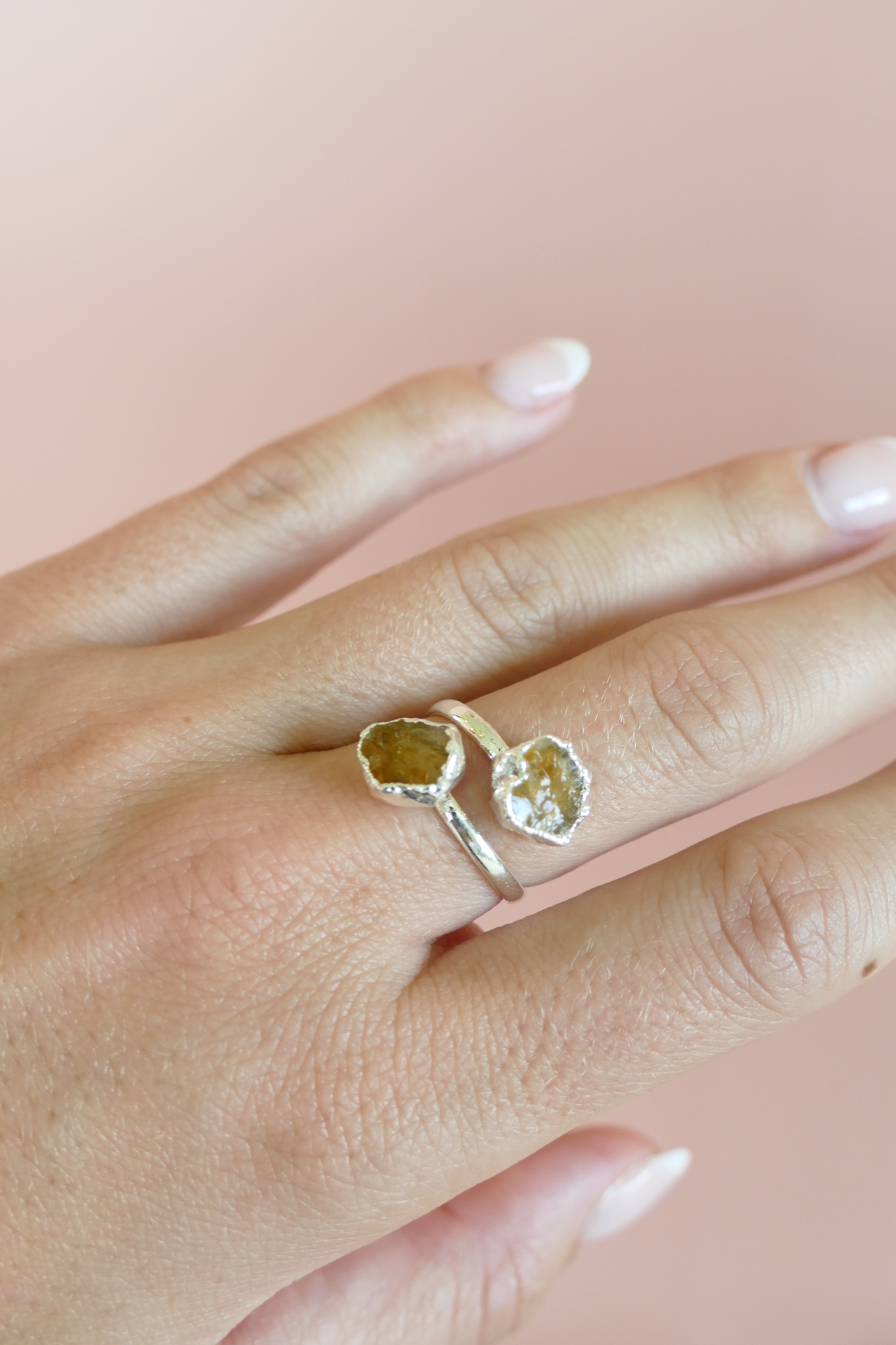 Citrine Adjustable Gemstone Ring