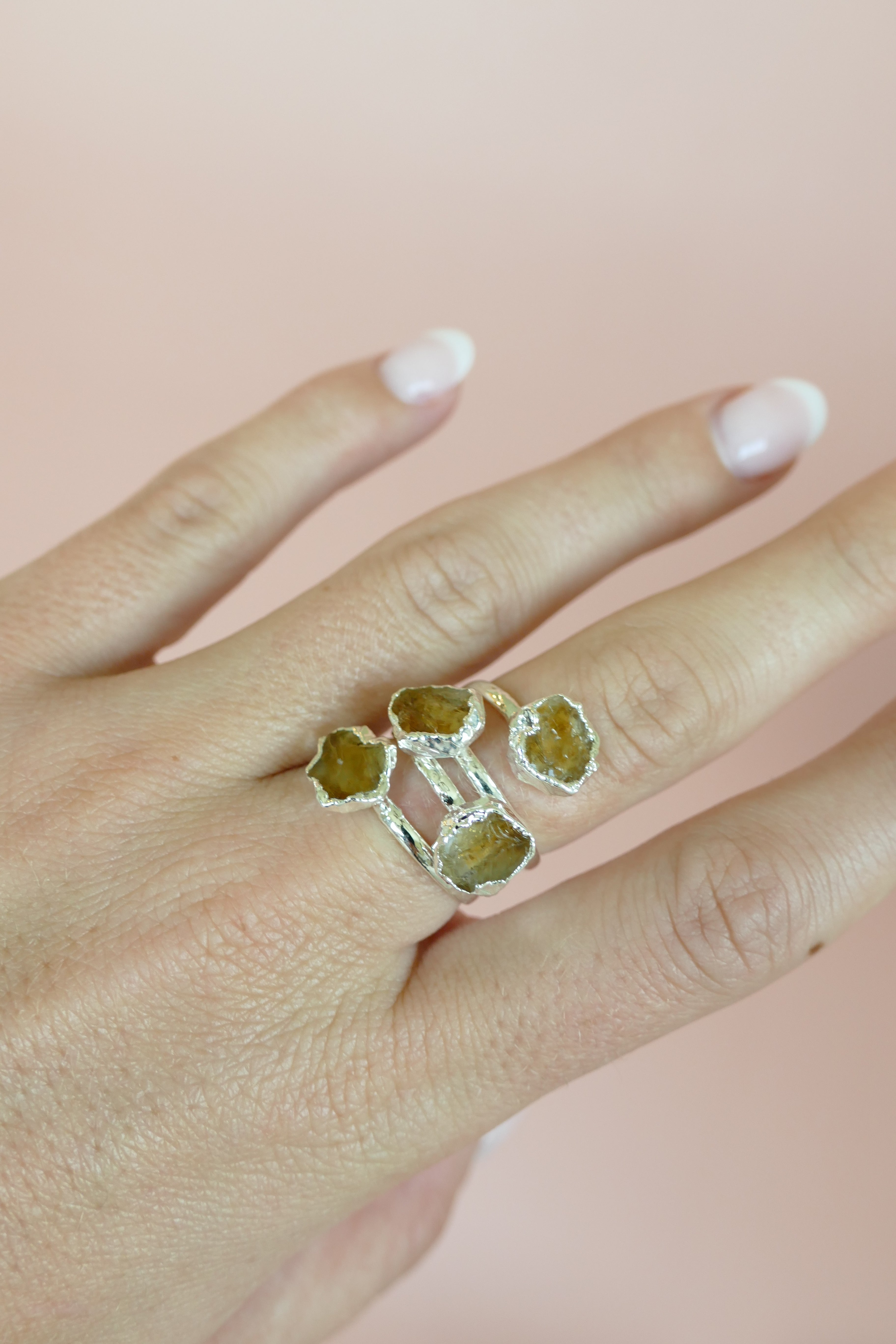 Citrine Adjustable Gemstone Ring