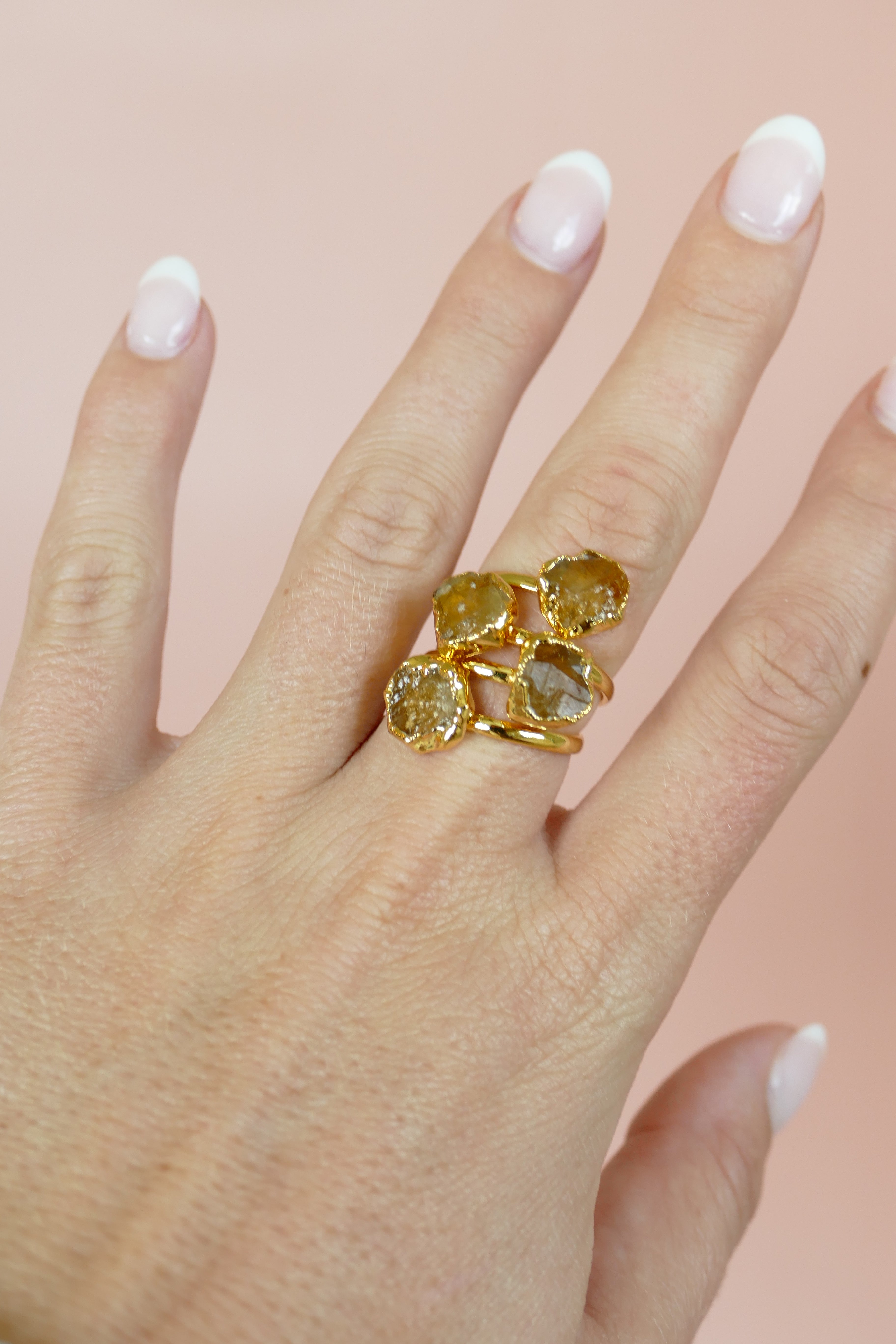 Citrine Adjustable Gemstone Ring