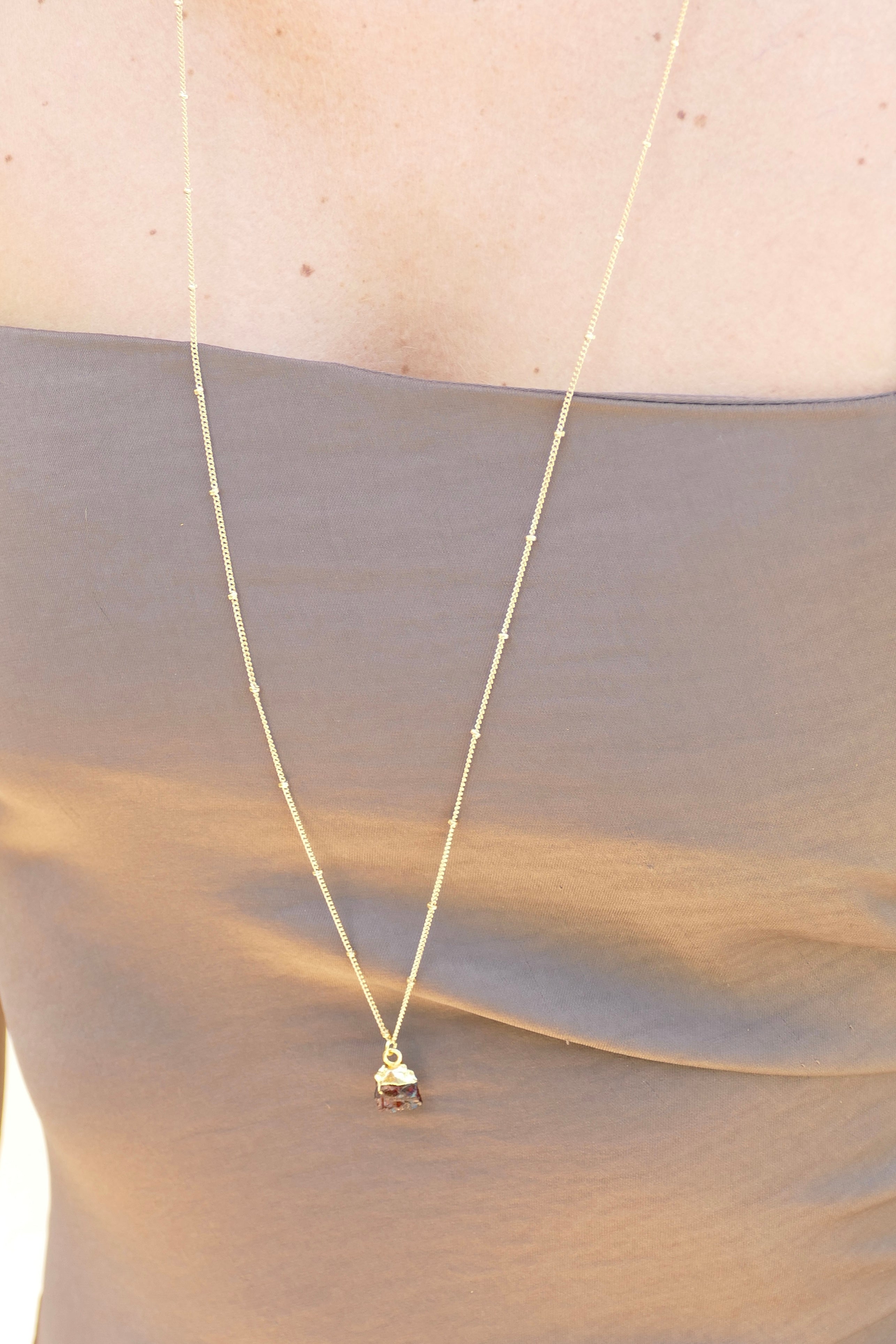 Garnet Crystal Diffusing Necklace