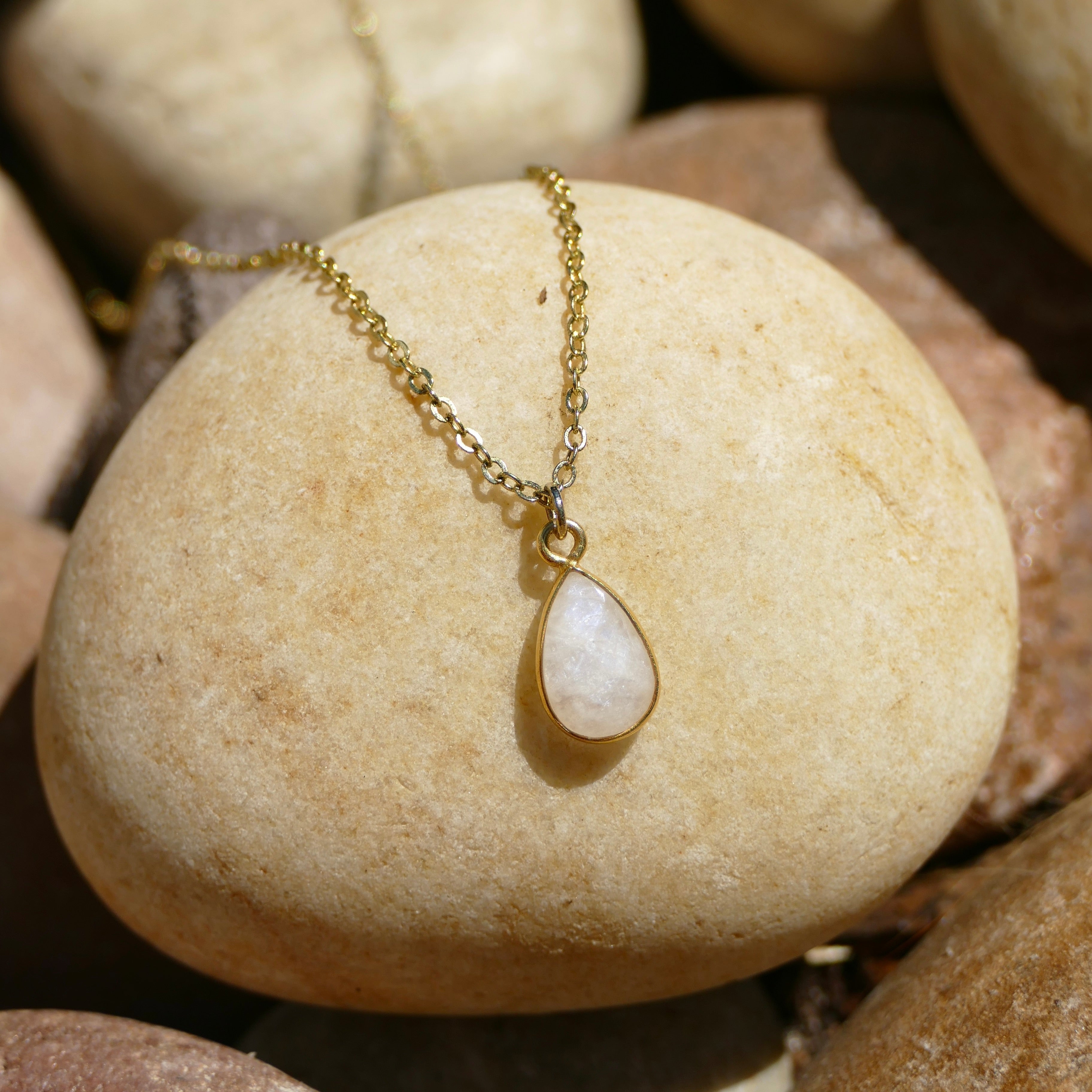 Moonstone Crystal Diffusing Necklace