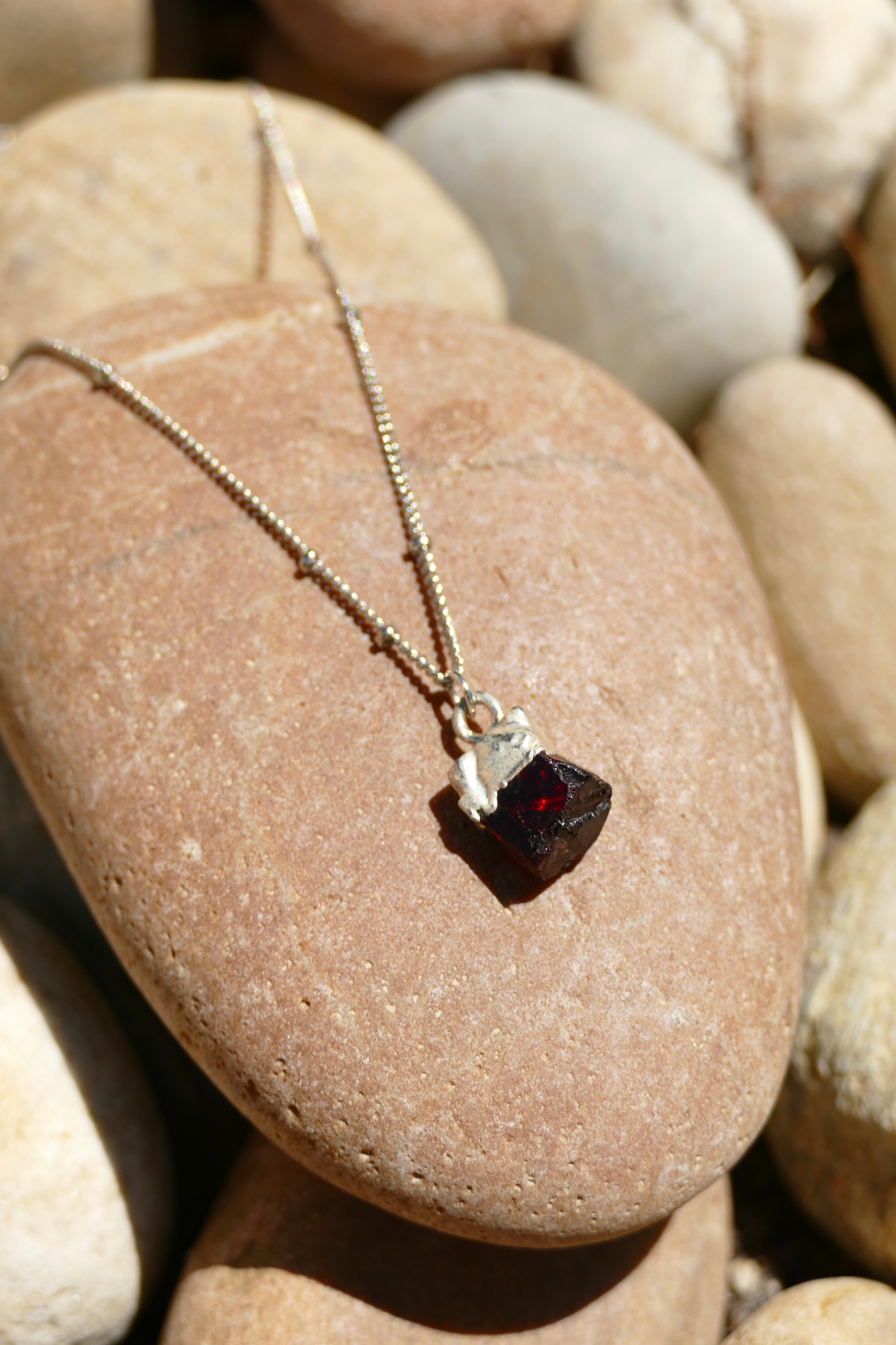 Garnet Crystal Diffusing Necklace