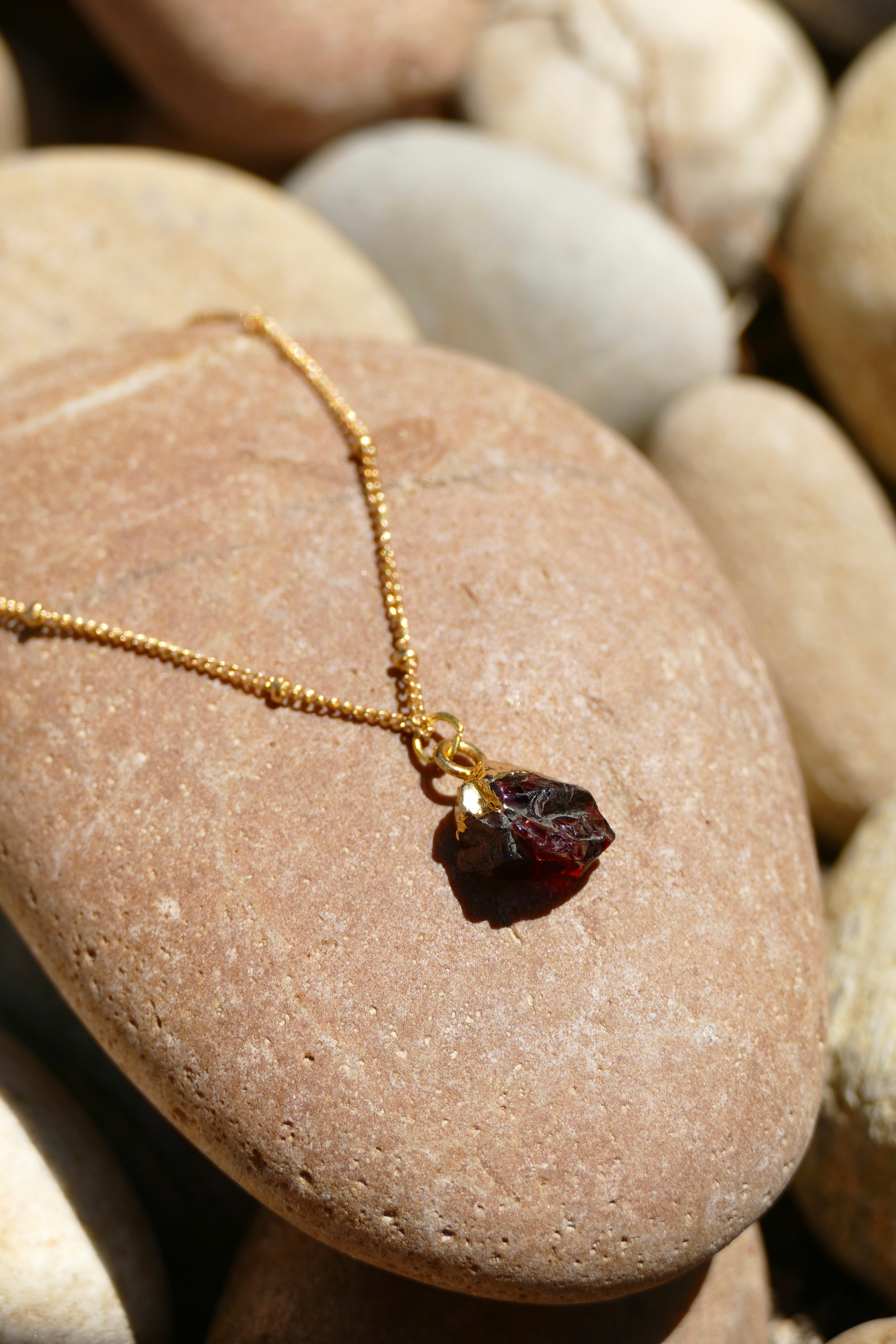 Garnet Crystal Diffusing Necklace