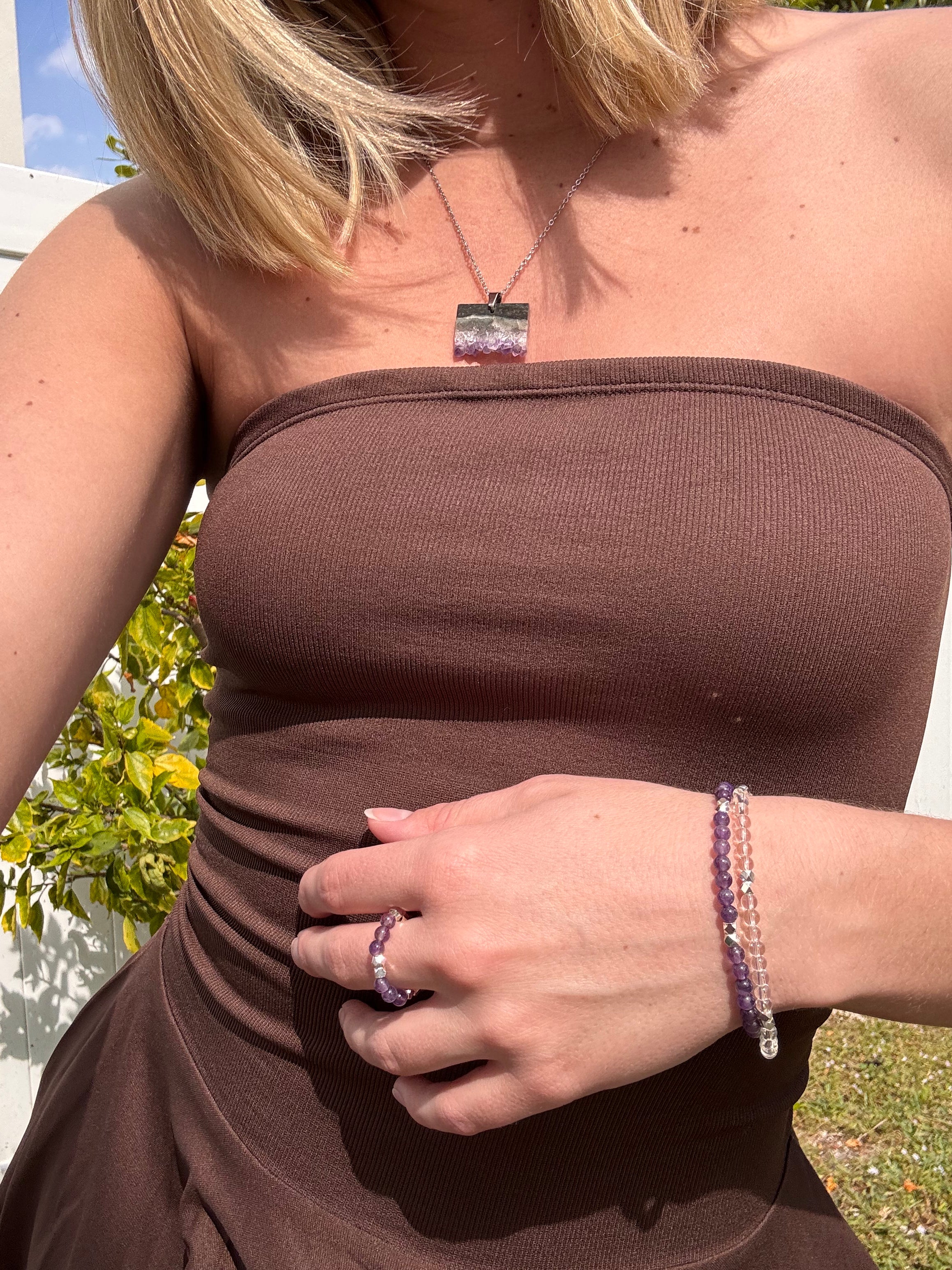 Amethyst Becoming Diffusing Necklace | February Birthstone