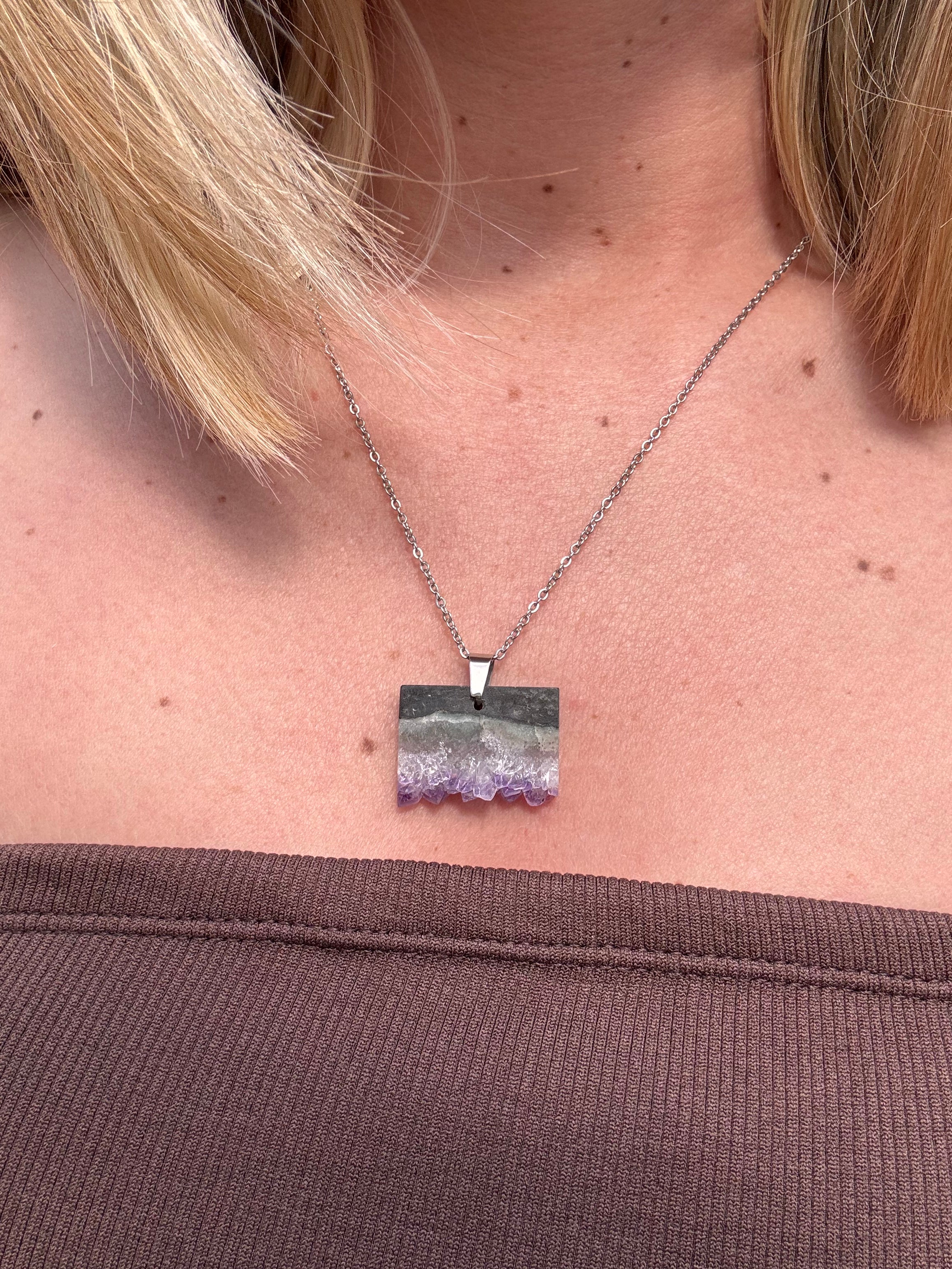 Amethyst Becoming Diffusing Necklace | February Birthstone