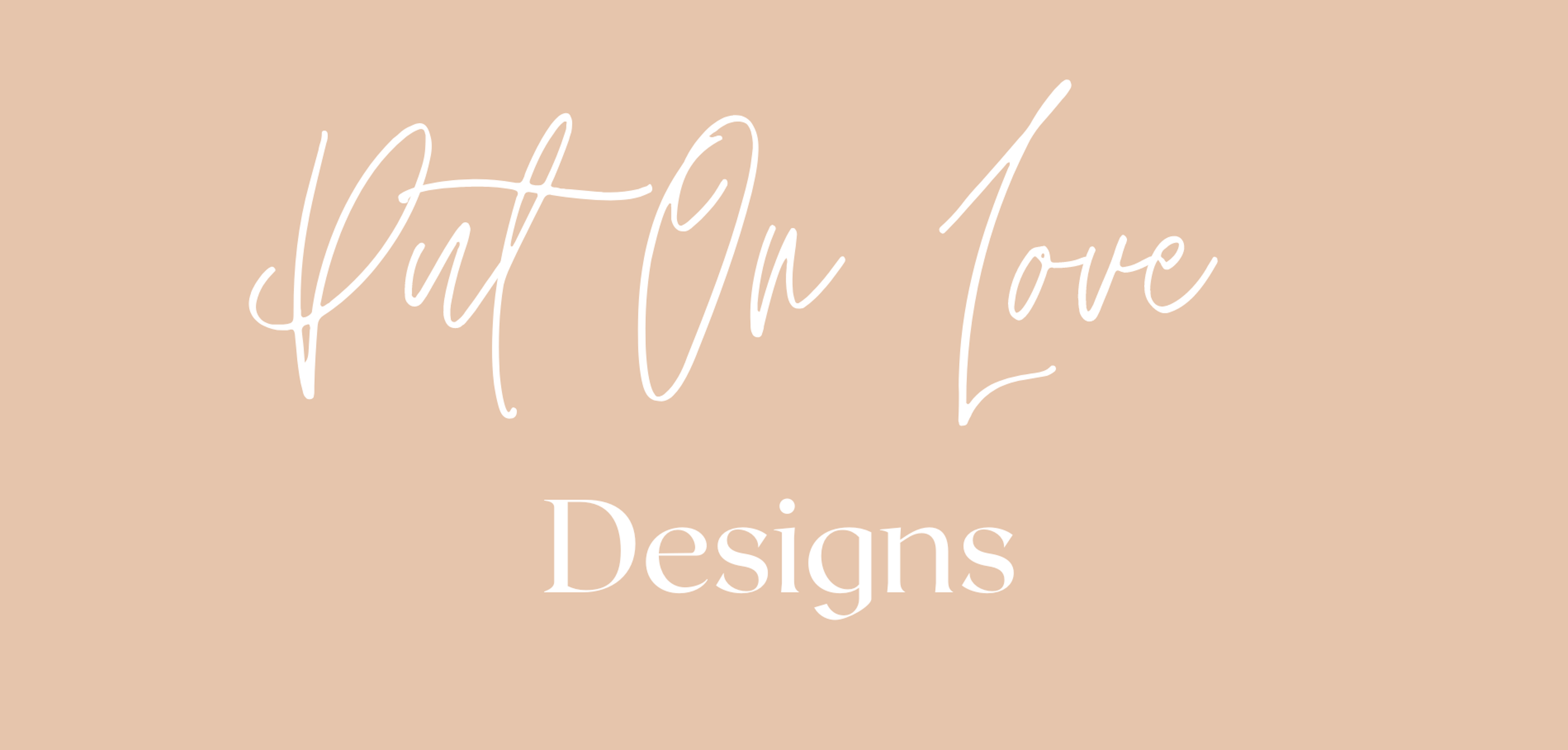 Ligth tan background with put on love designs