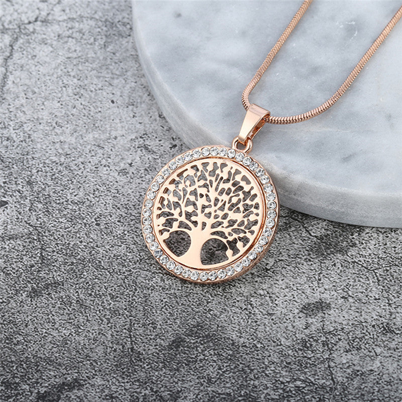 The Rose Gold Crystal Tree Necklace - Put on Love Designs