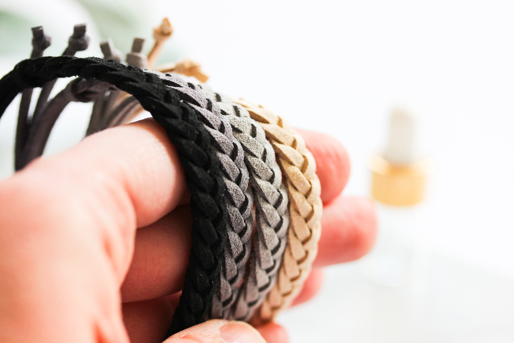 Adult Adjustable Faux Suede Diffuser Bracelets - Put on Love Designs