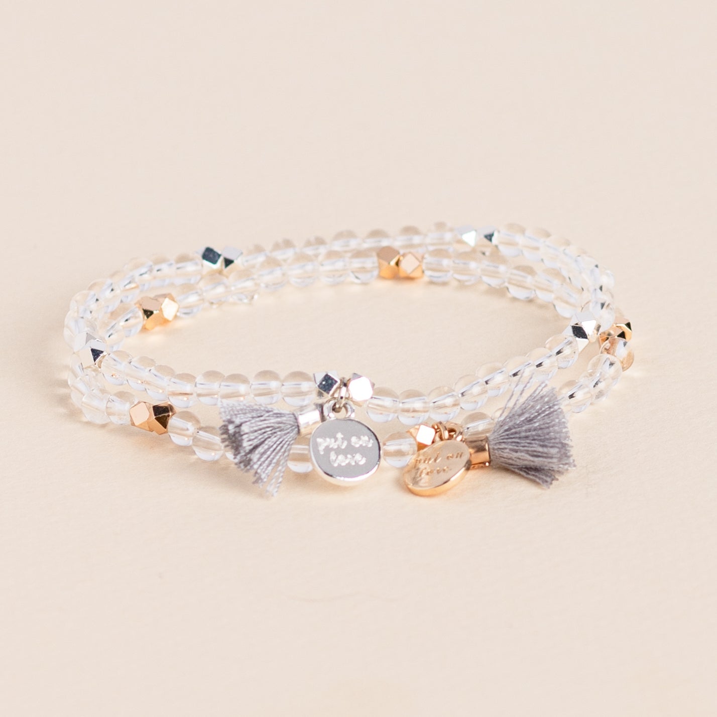 Clear Quartz Beads Diffusing Bracelet - Put on Love Designs