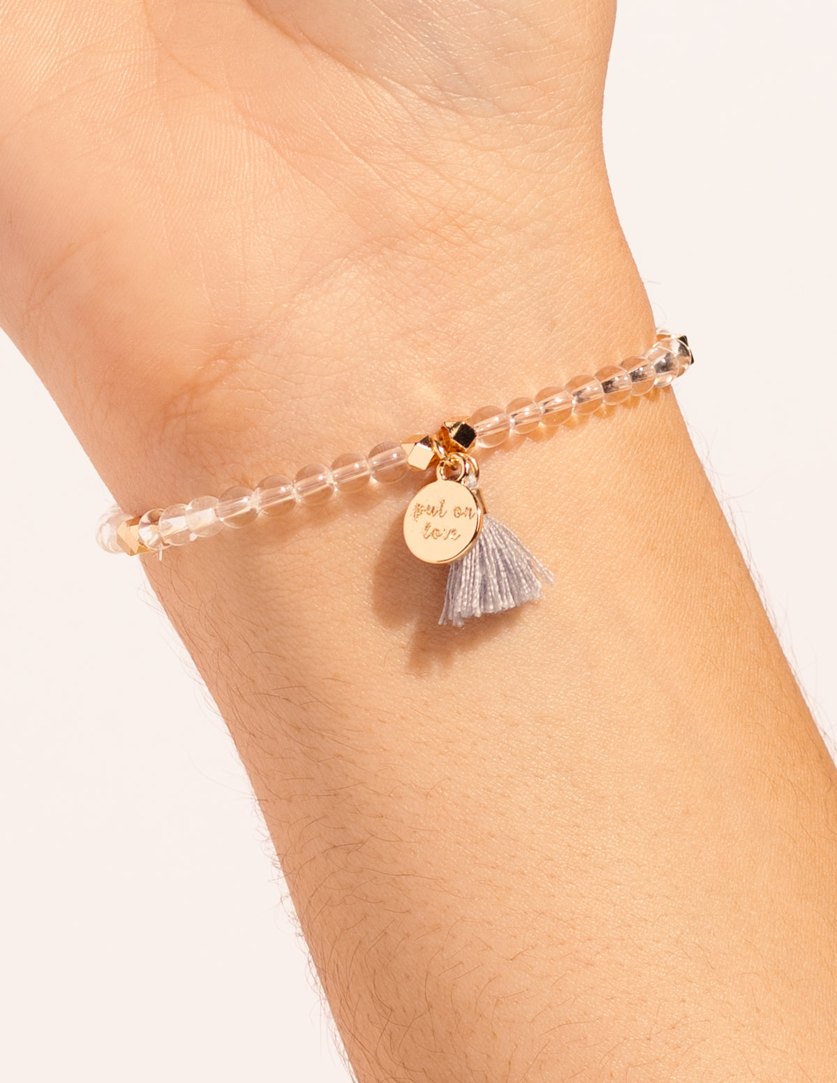 Clear Quartz Beads Diffusing Bracelet - Put on Love Designs