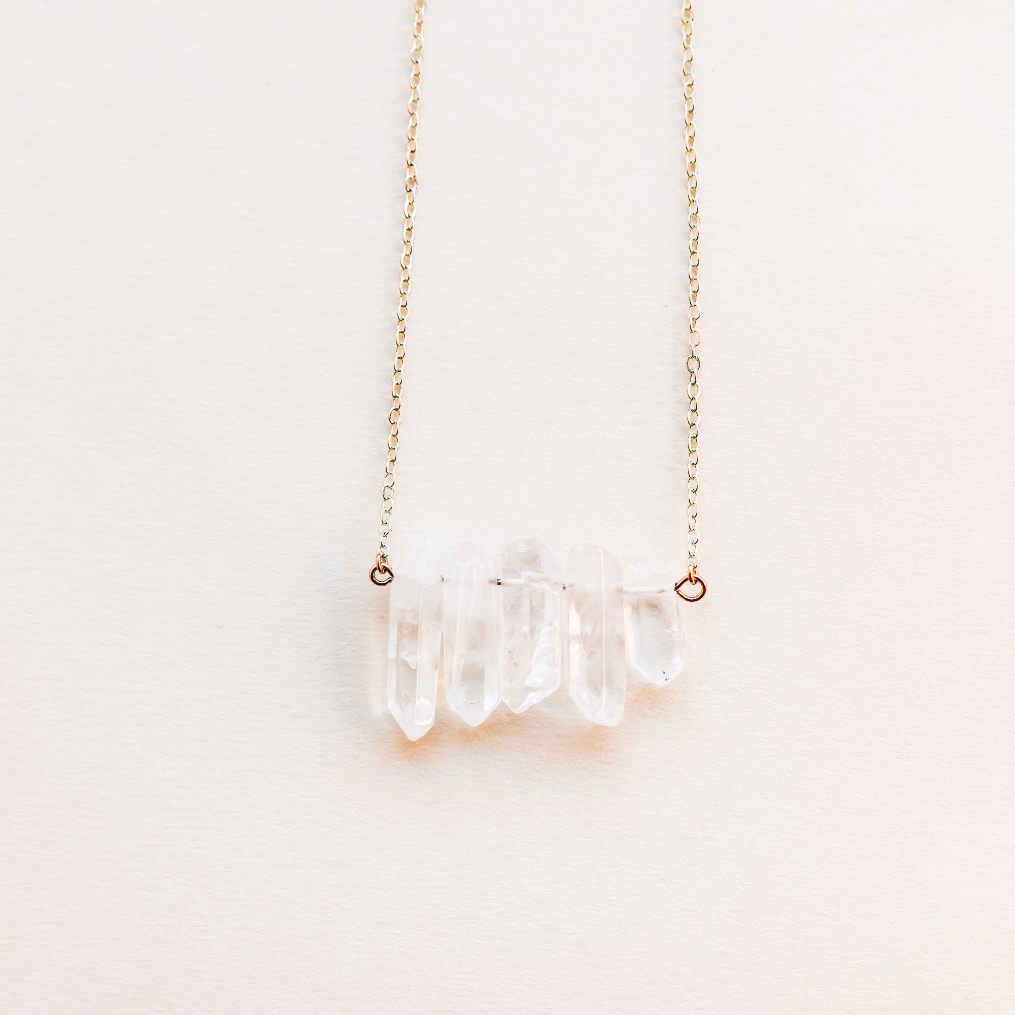Clear Quartz Points Diffuser Necklace - Put on Love Designs