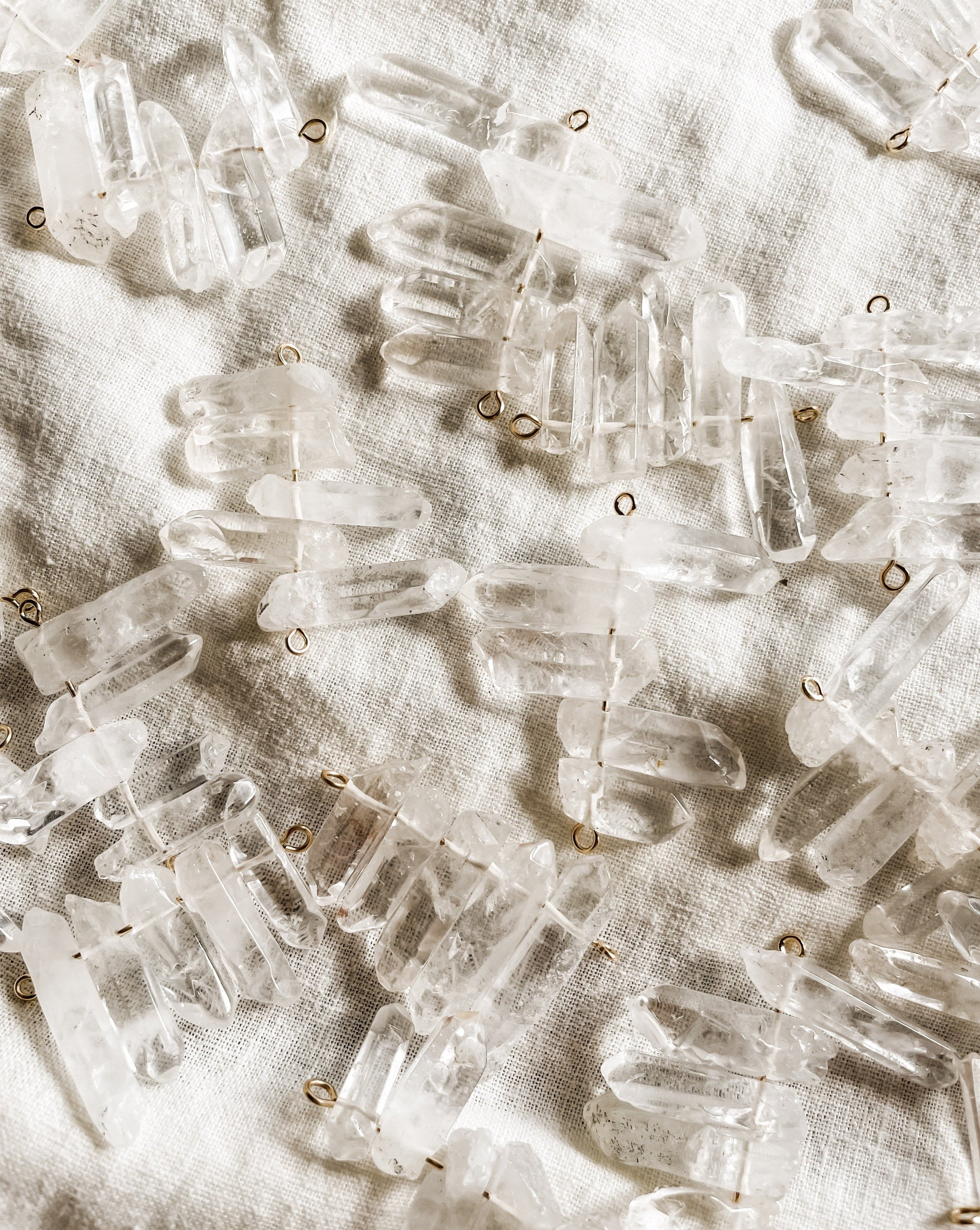 Clear Quartz Points Diffuser Necklace - Put on Love Designs