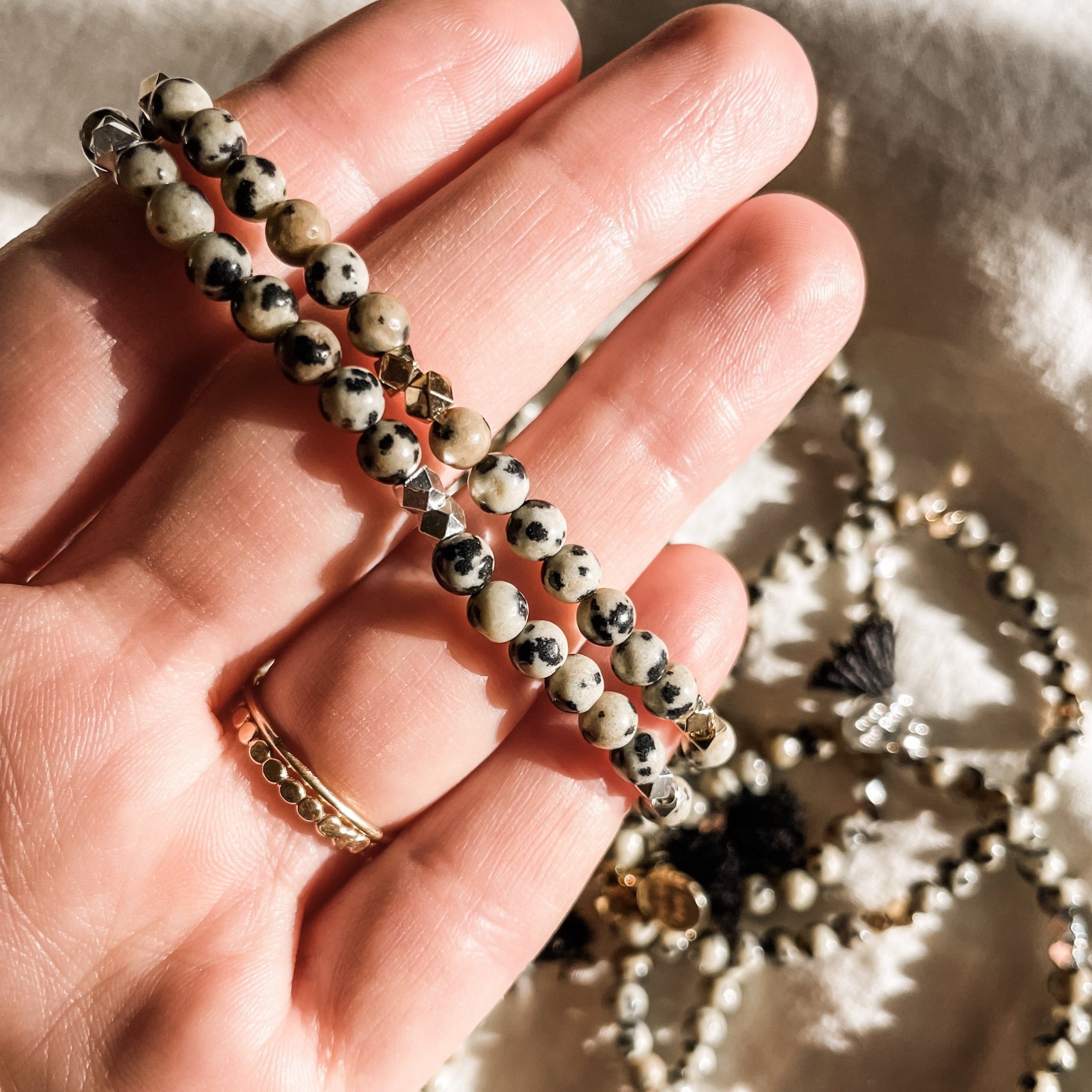 Dalmatian Jasper Diffusing Bracelet - Put on Love Designs