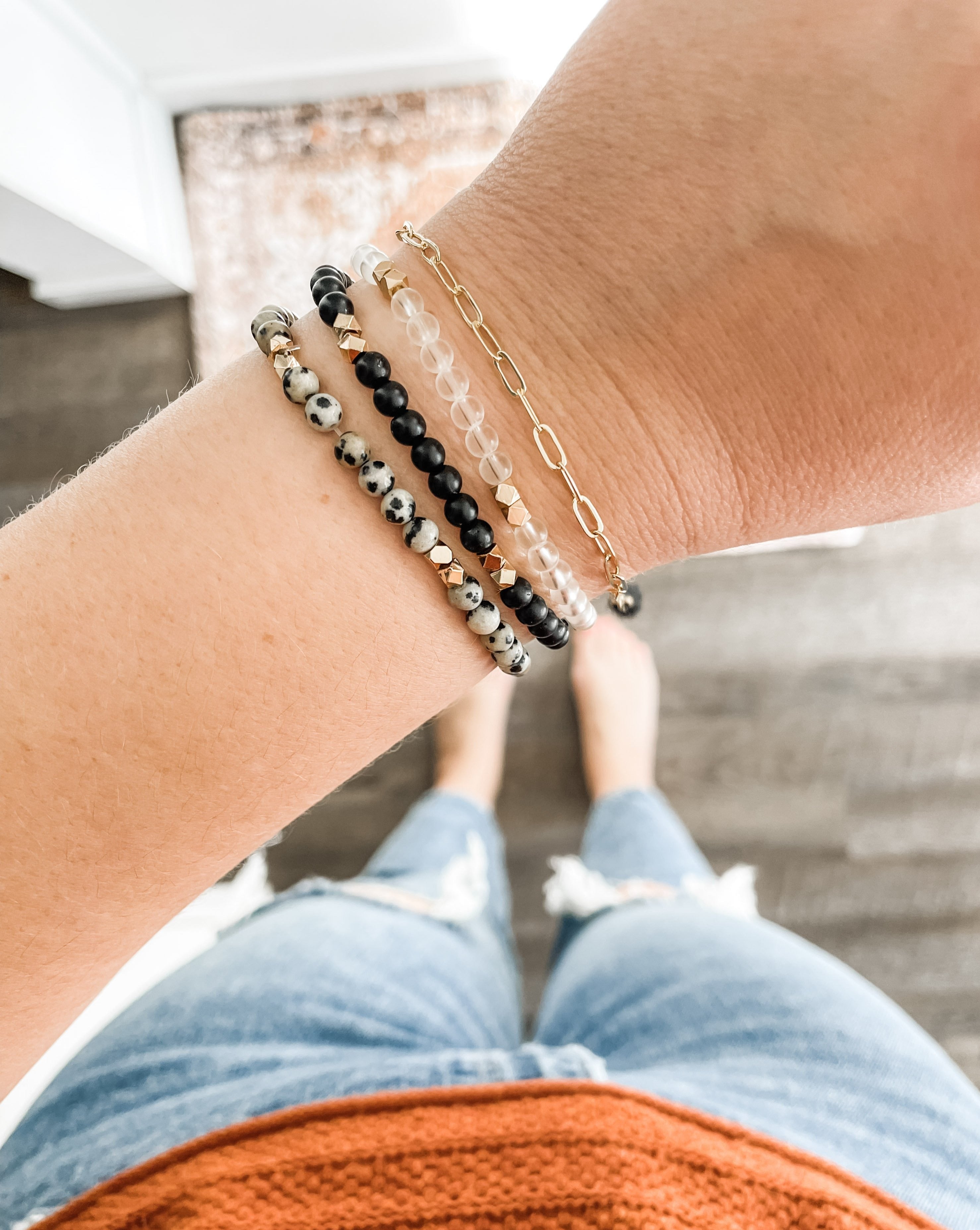 Dalmatian Jasper Diffusing Bracelet - Put on Love Designs