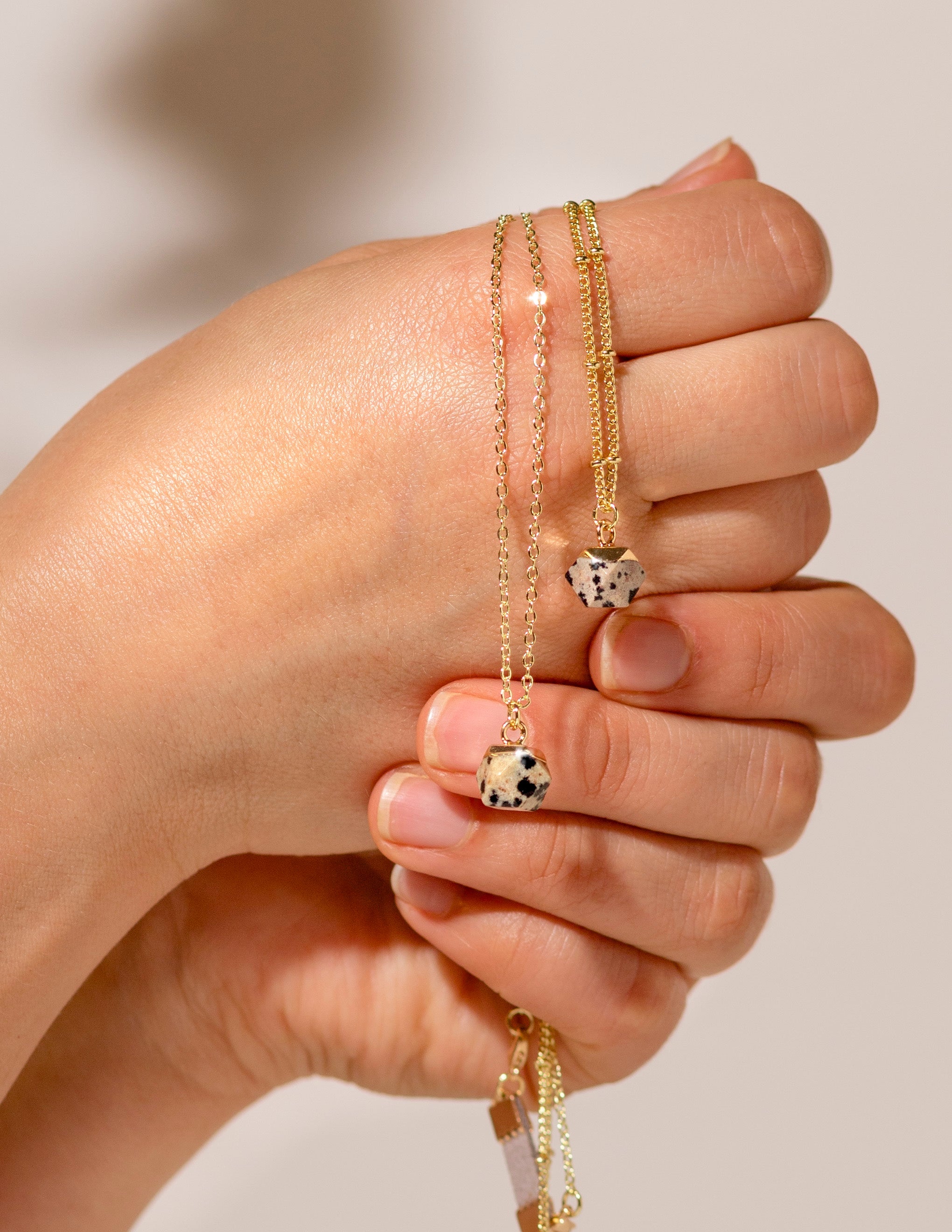 Dalmatian Jasper Stone Diffusing Necklace - Put on Love Designs