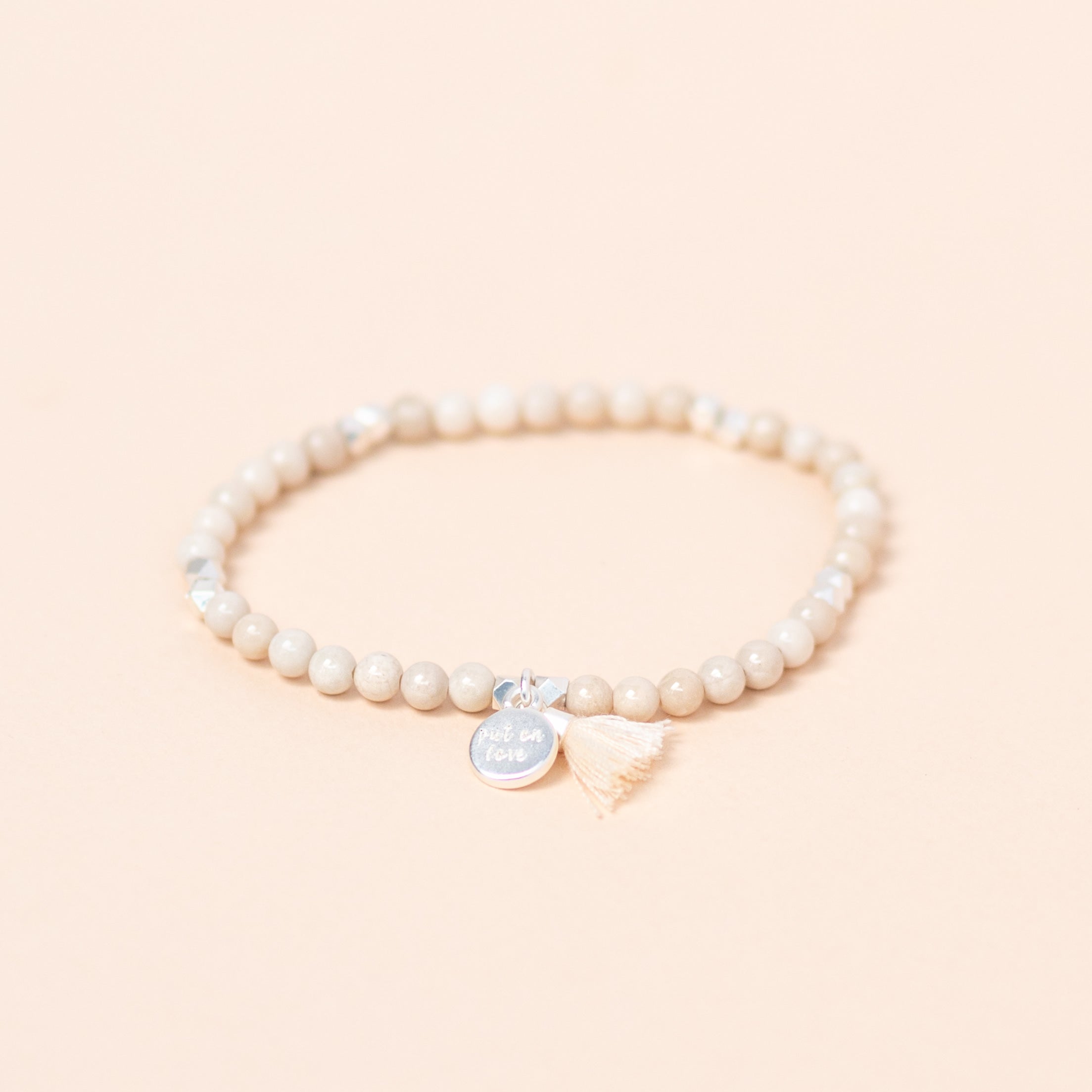 Crystal Bead Silver Bracelet - Put on Love Designs