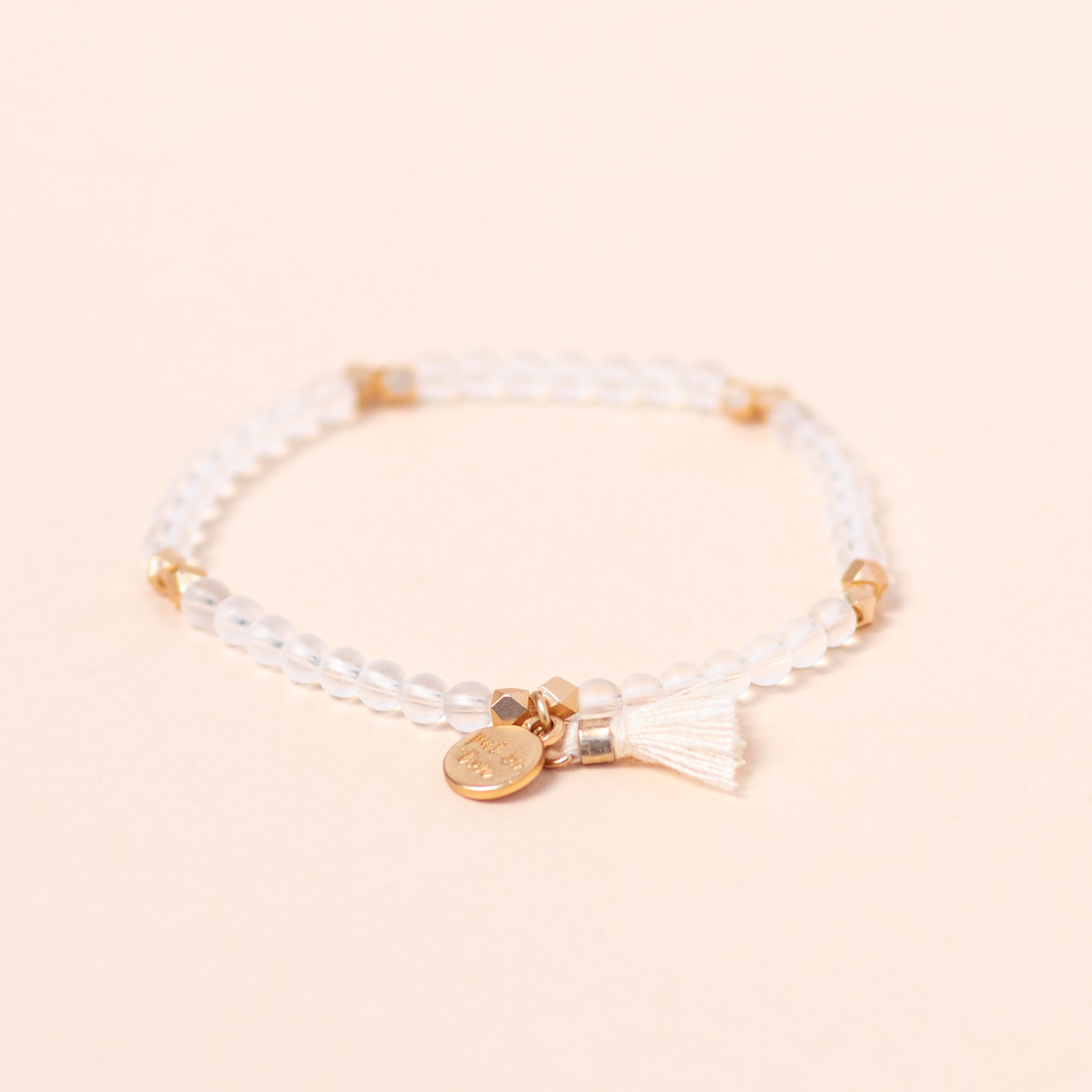 Crystal Bead Diffusing Gold Bracelet - Put on Love Designs