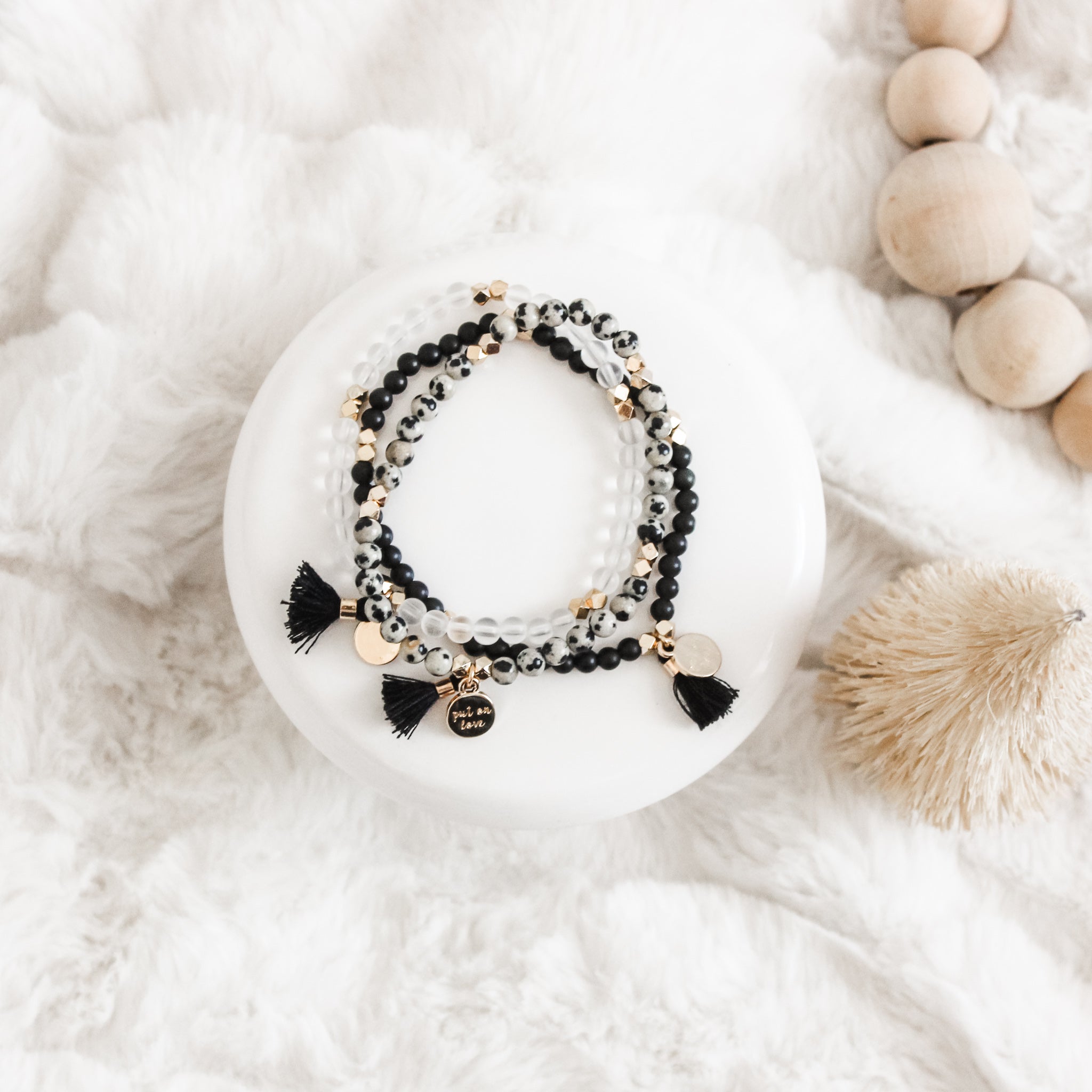 Gemstone Affirmation Beads- Fearless Set - Put on Love Designs