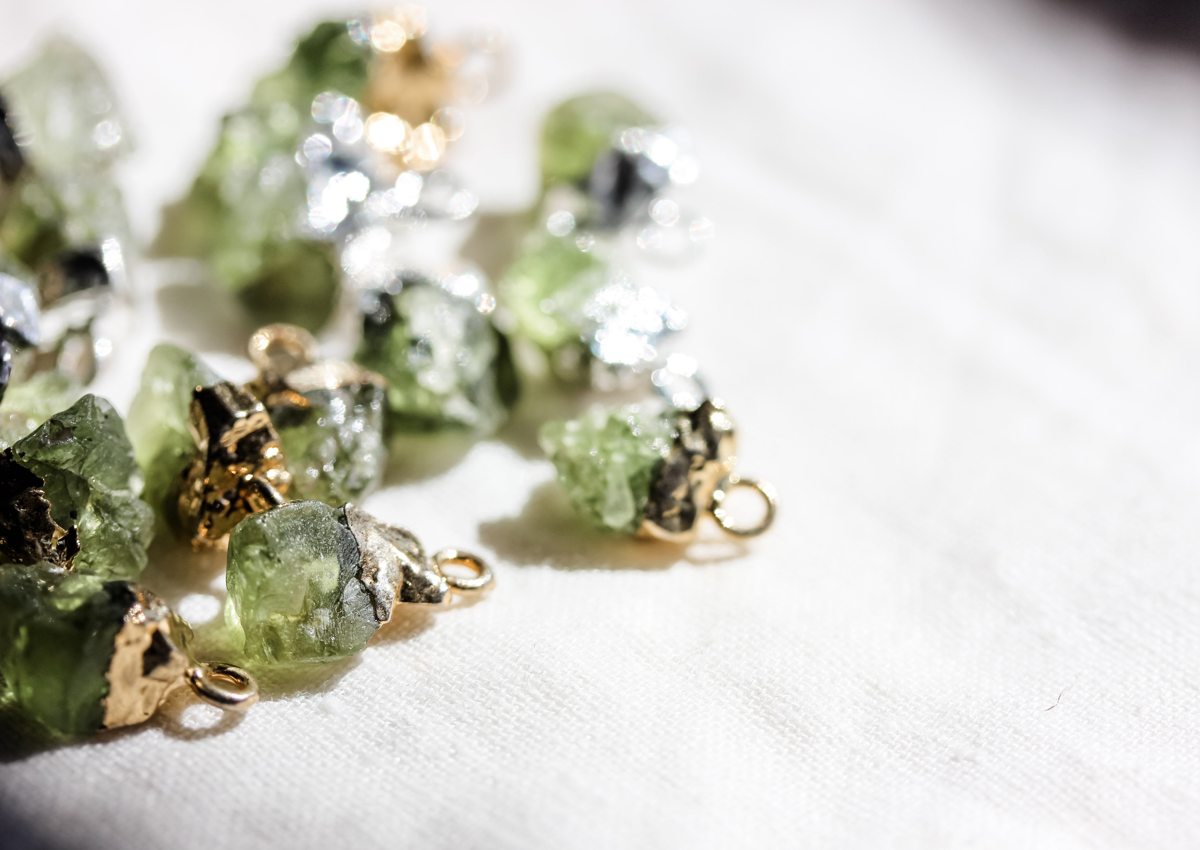 Raw Peridot Crystal Necklace - Put on Love Designs