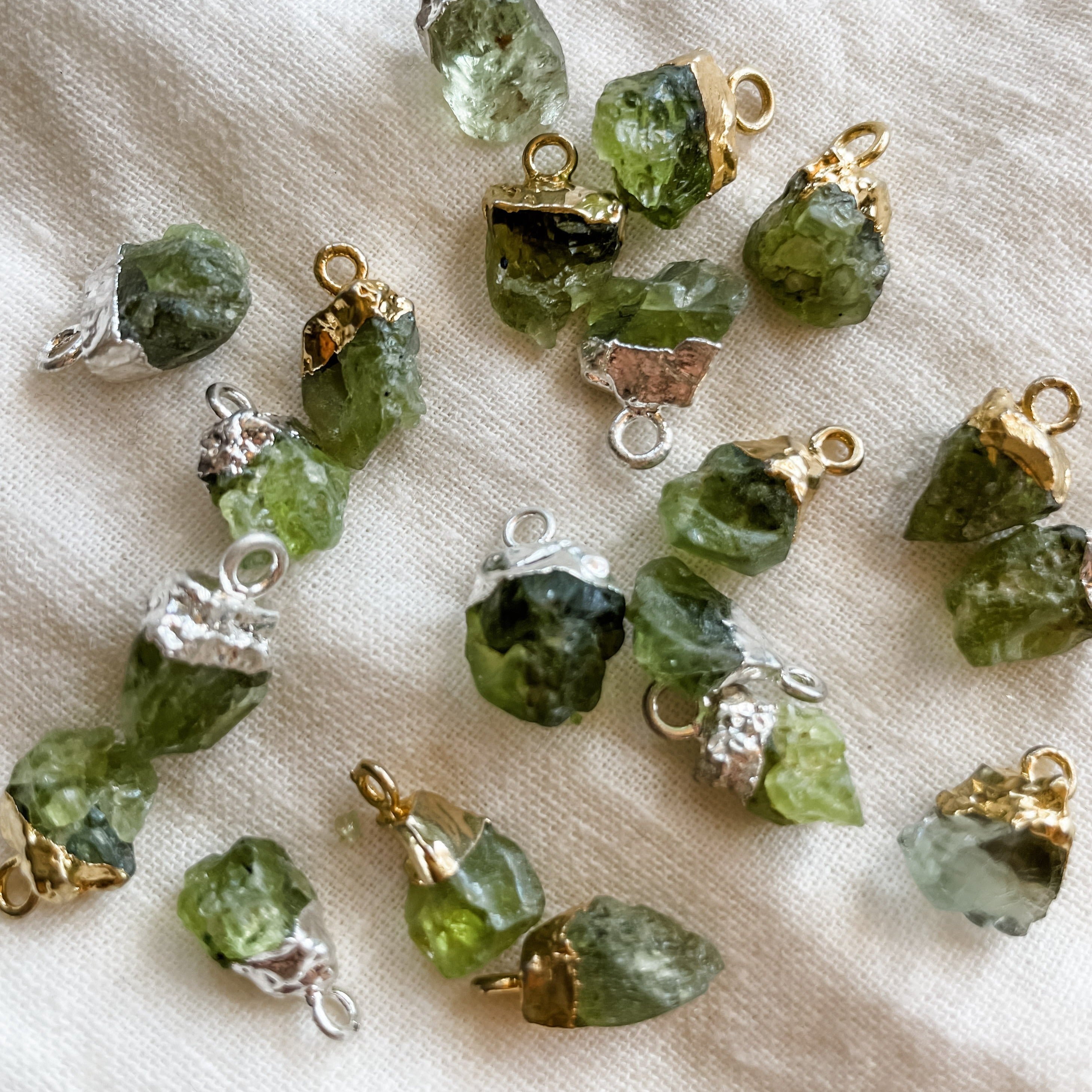 Raw Peridot Crystal Necklace - Put on Love Designs
