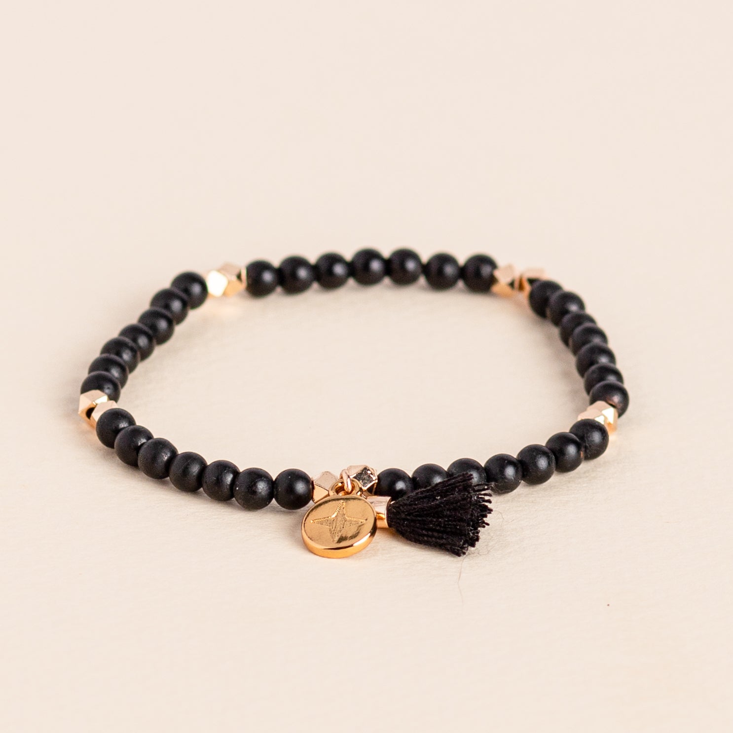 Matte Black Tourmaline Beads Diffusing Bracelet - Put on Love Designs