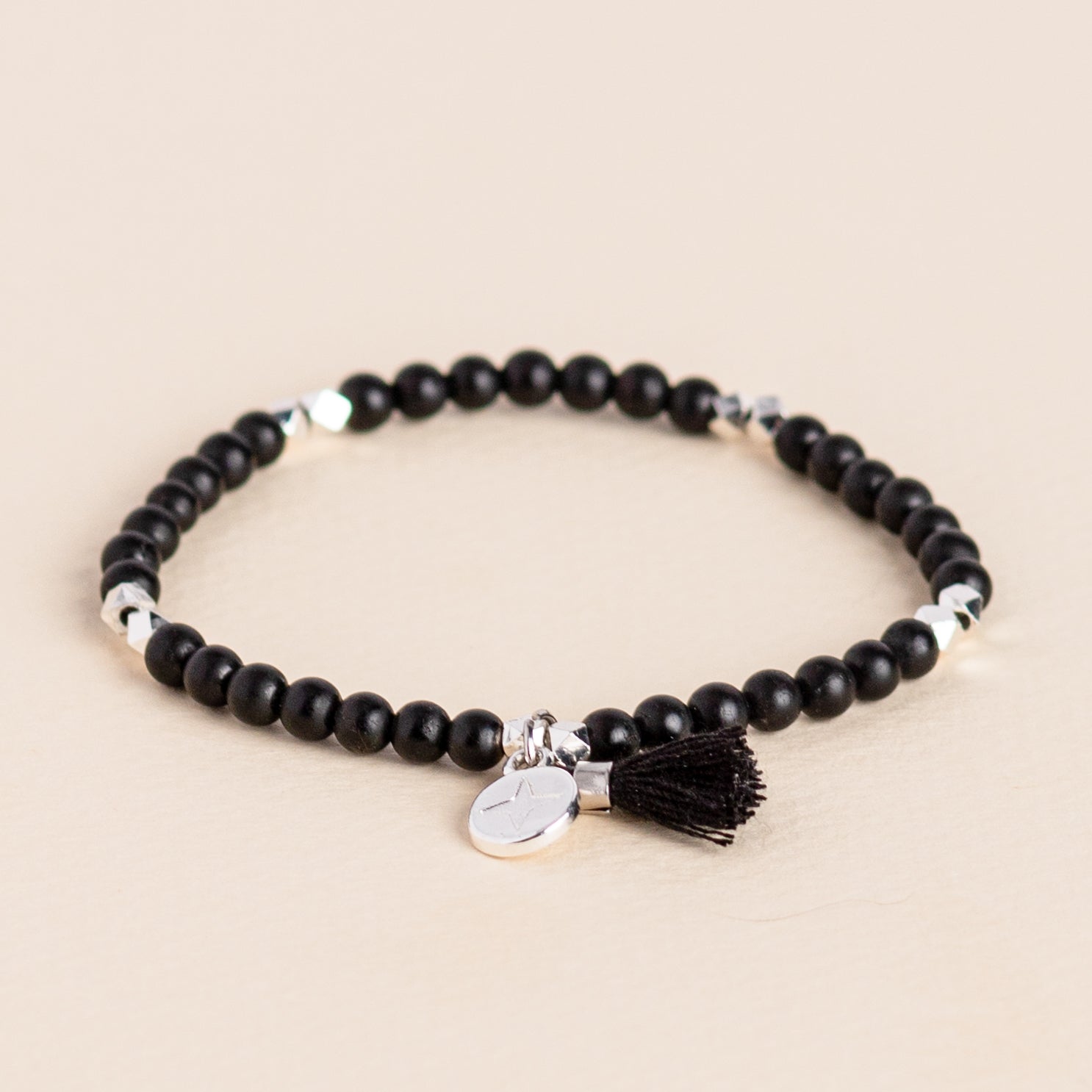 Matte Black Tourmaline Beads Diffusing Bracelet - Put on Love Designs