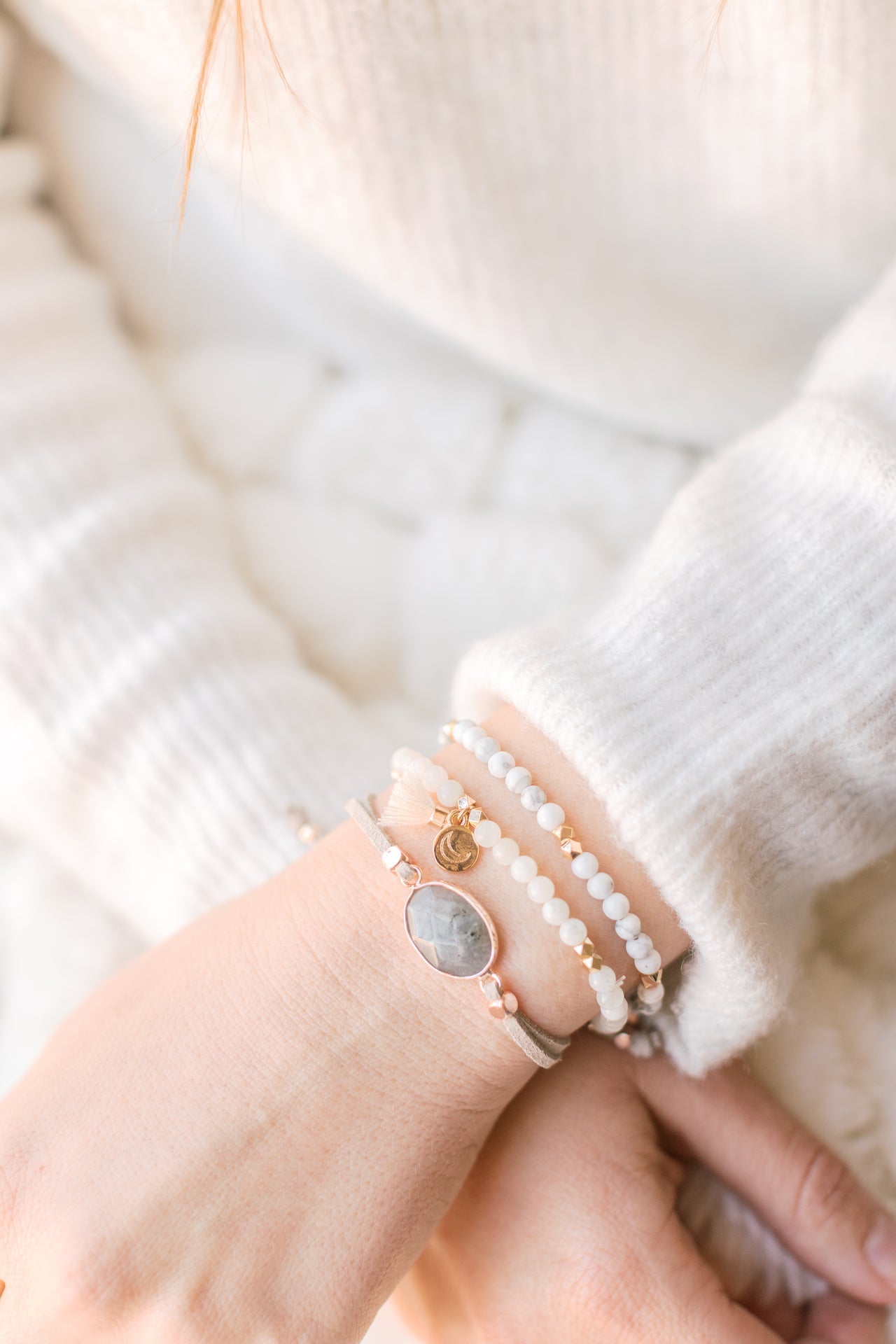 Moonstone Bead Diffusing Bracelet - Put on Love Designs