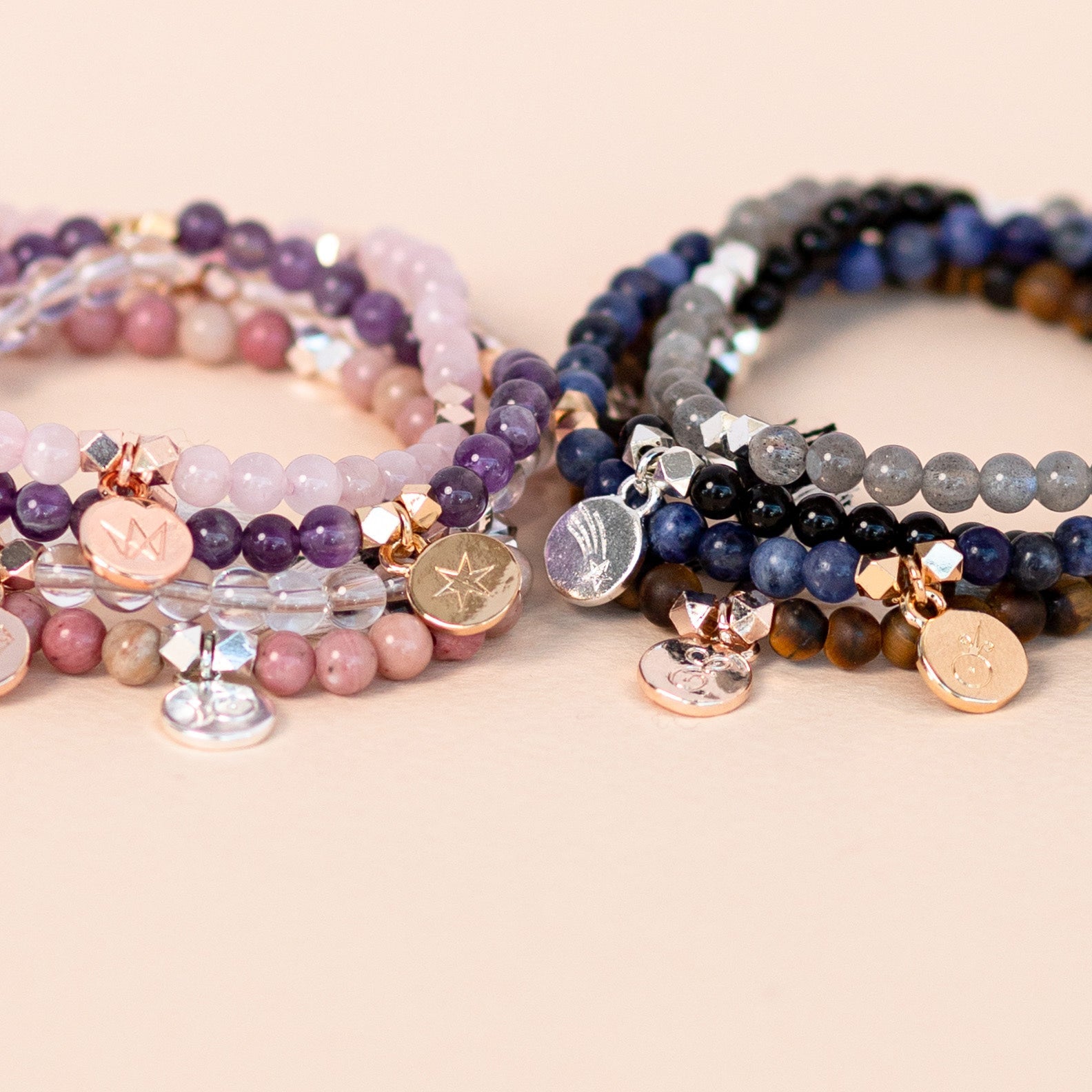 Natural Gemstone Diffusing Rank Bracelets - Put on Love Designs